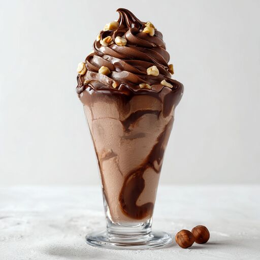 Sundae alla nocciola e cioccolato
