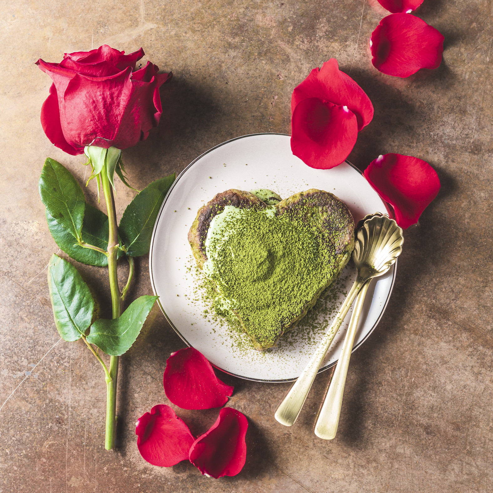Matcha lava toast