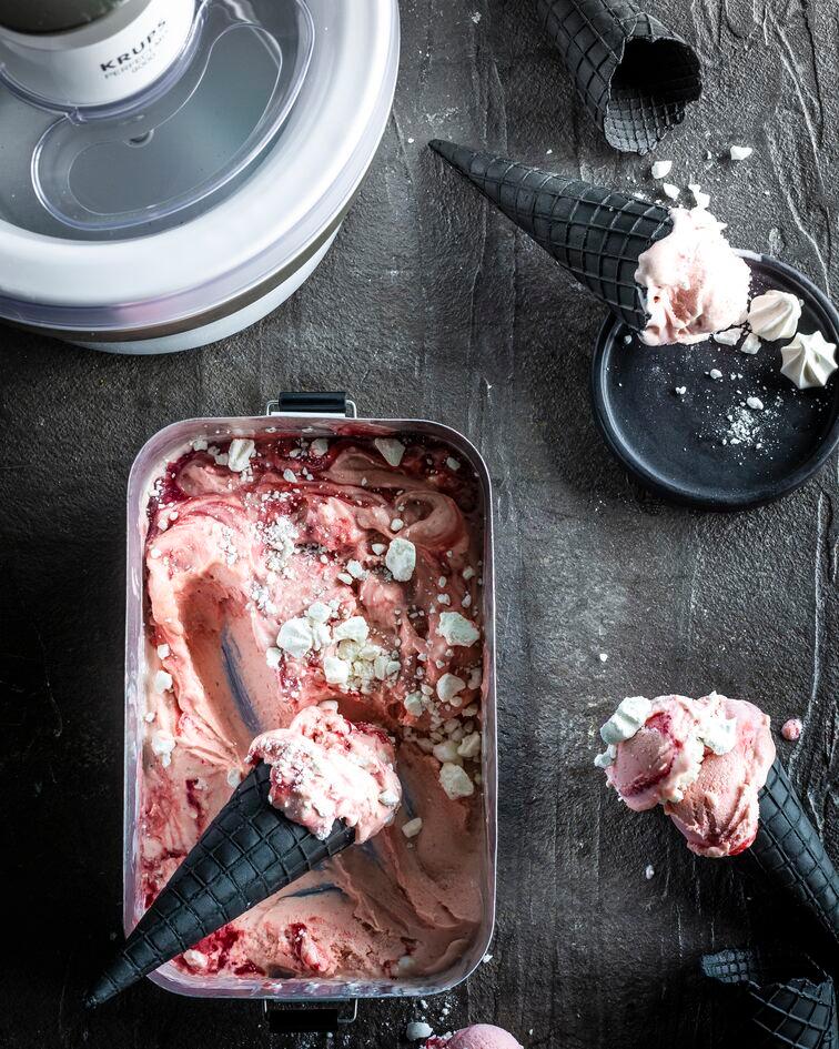 Himbeer-Baiser-Eis - Rezepte undefined | Krups Himbeer-Baiser-Eis - Rezepte undefined | Krups