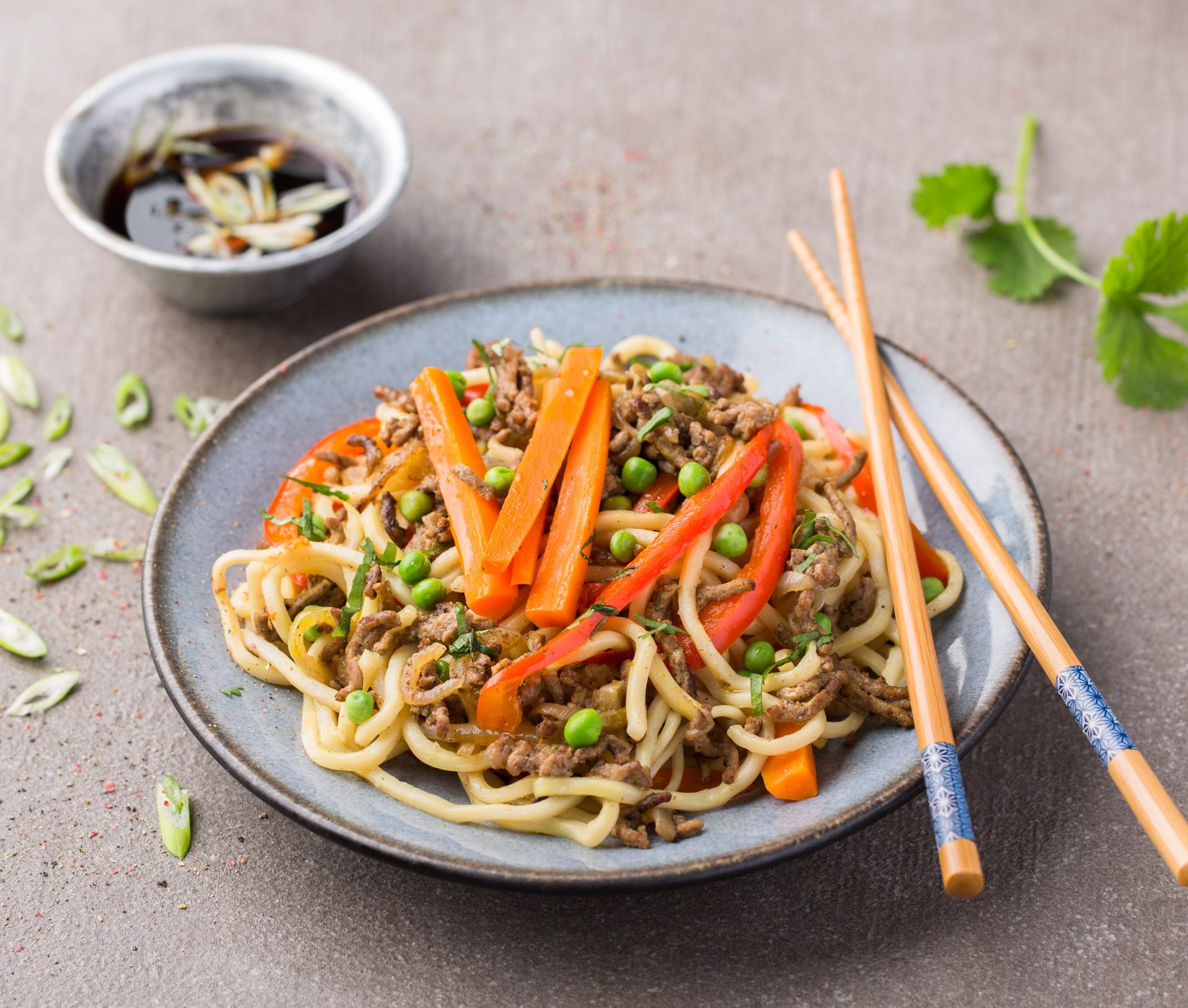 Nouilles Chinoises au bœuf - Recette Cookeo | Moulinex