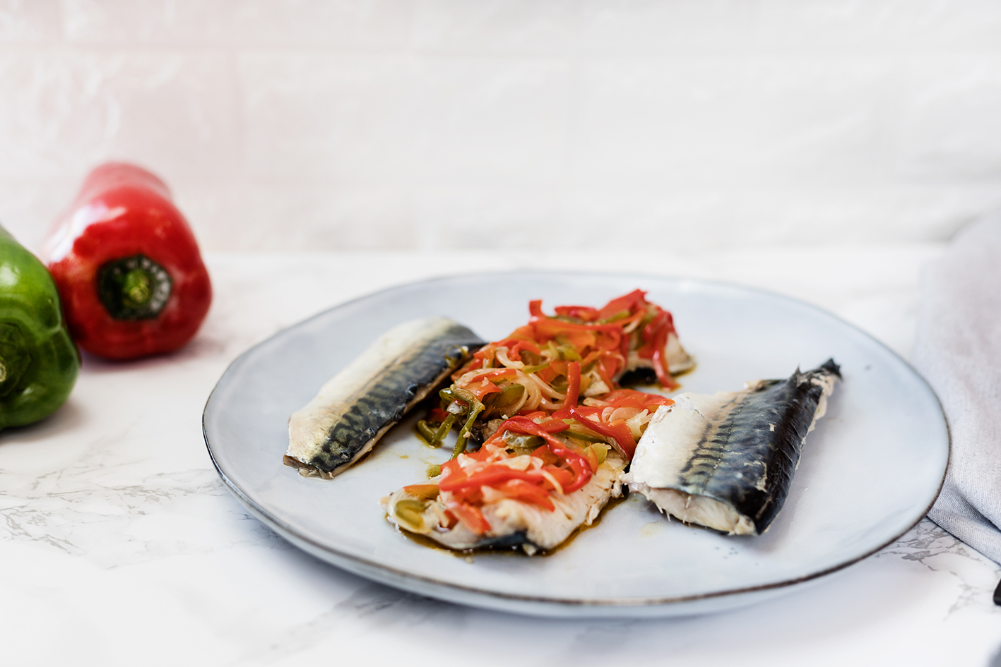 Caballa en escabeche ligero
