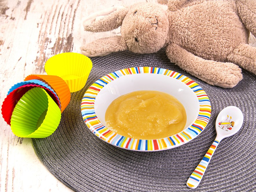 Crema de boniato con lomo a la miel para bebé