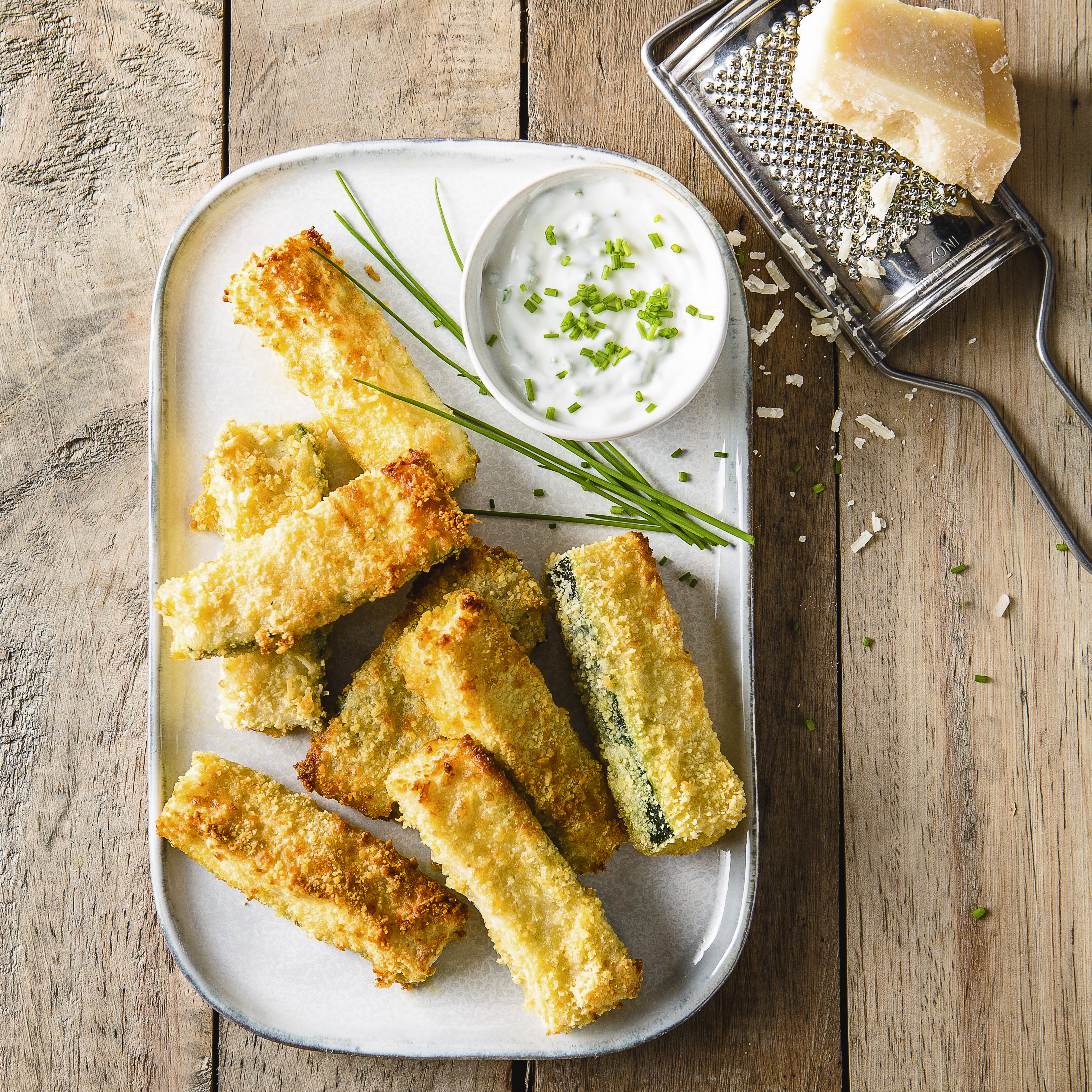 Parmesan-Zucchini-Sticks