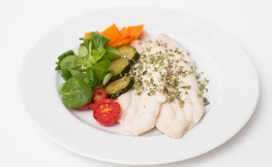 Sogliola al vapore con verdure