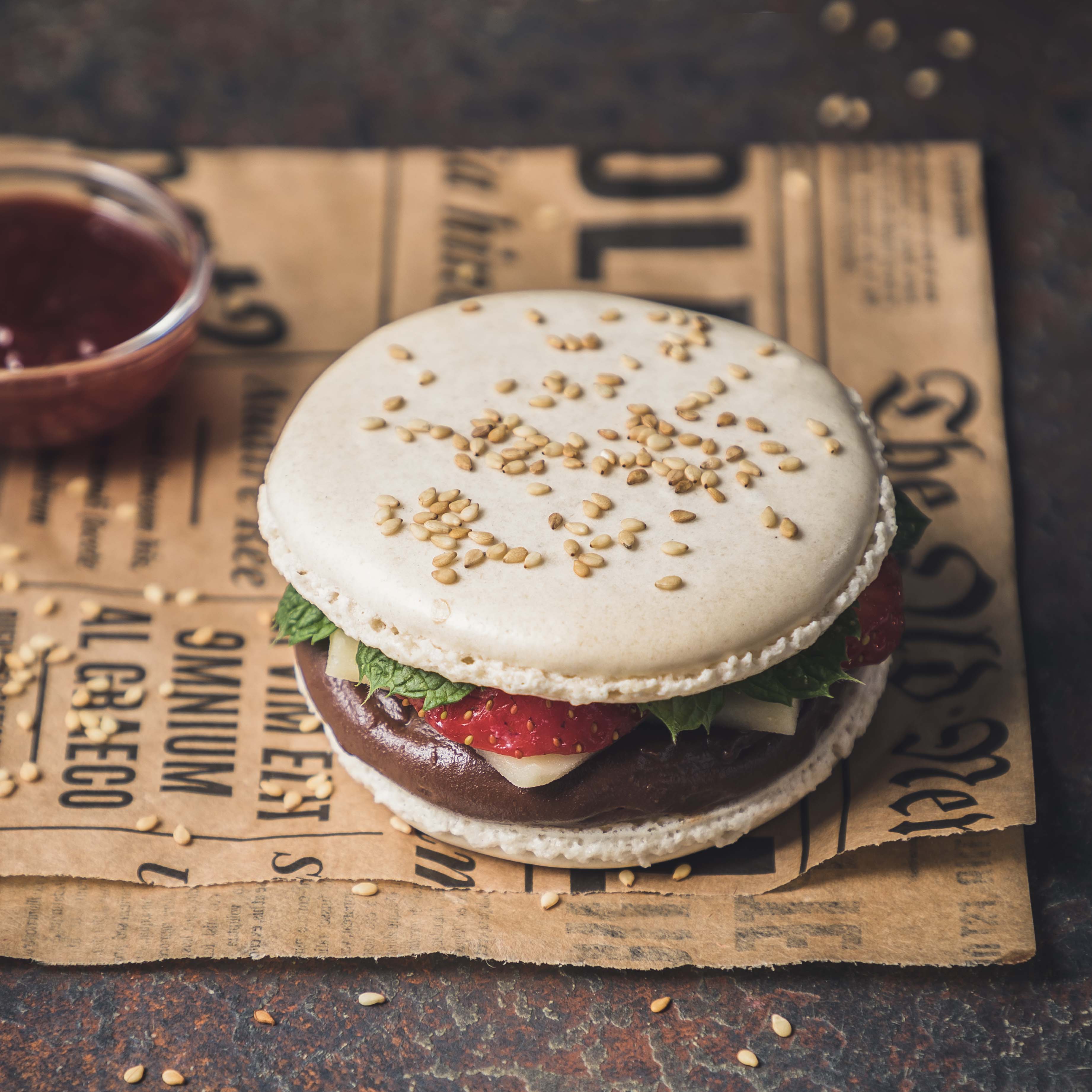Macarons hamburger