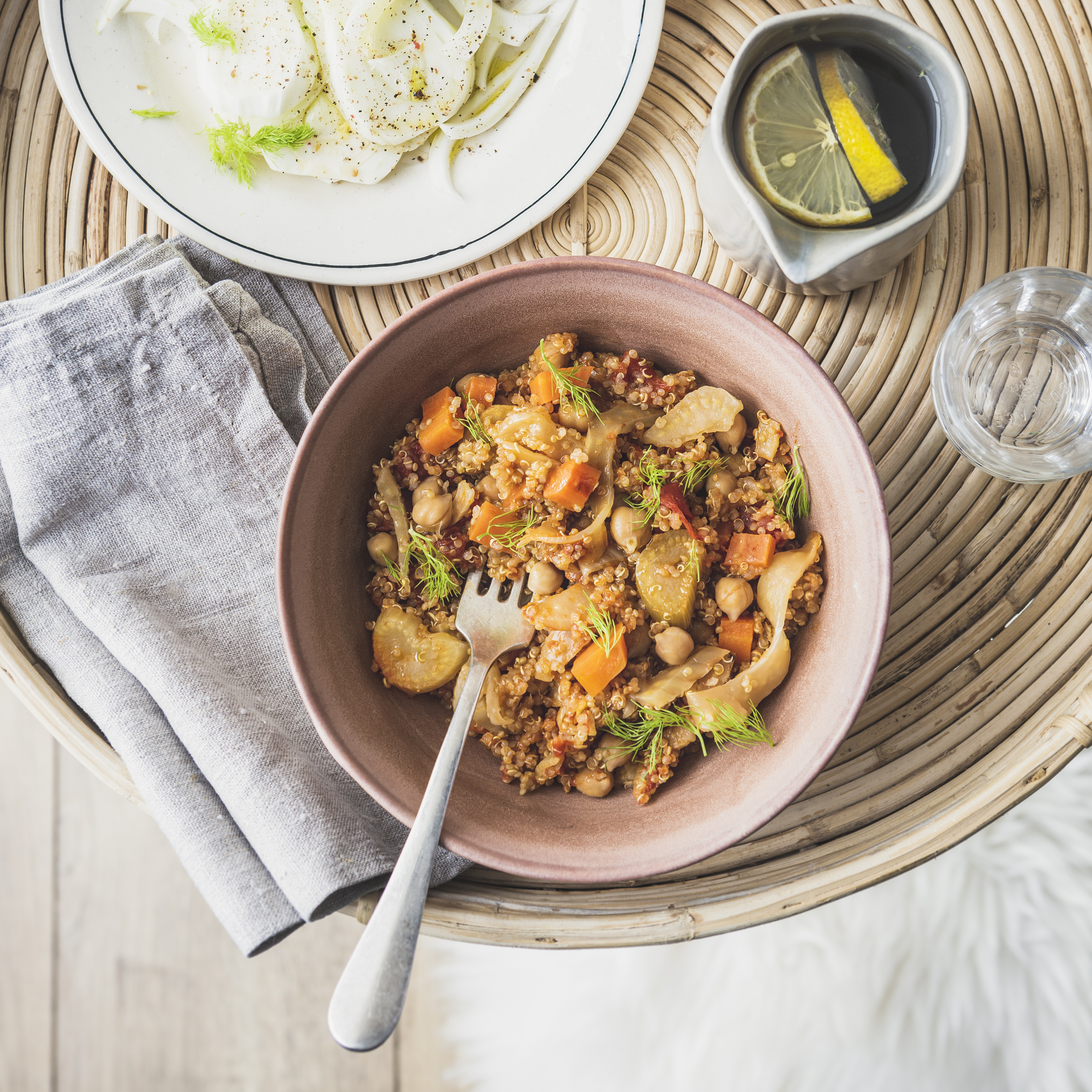 Quinoa con verduras al curry
