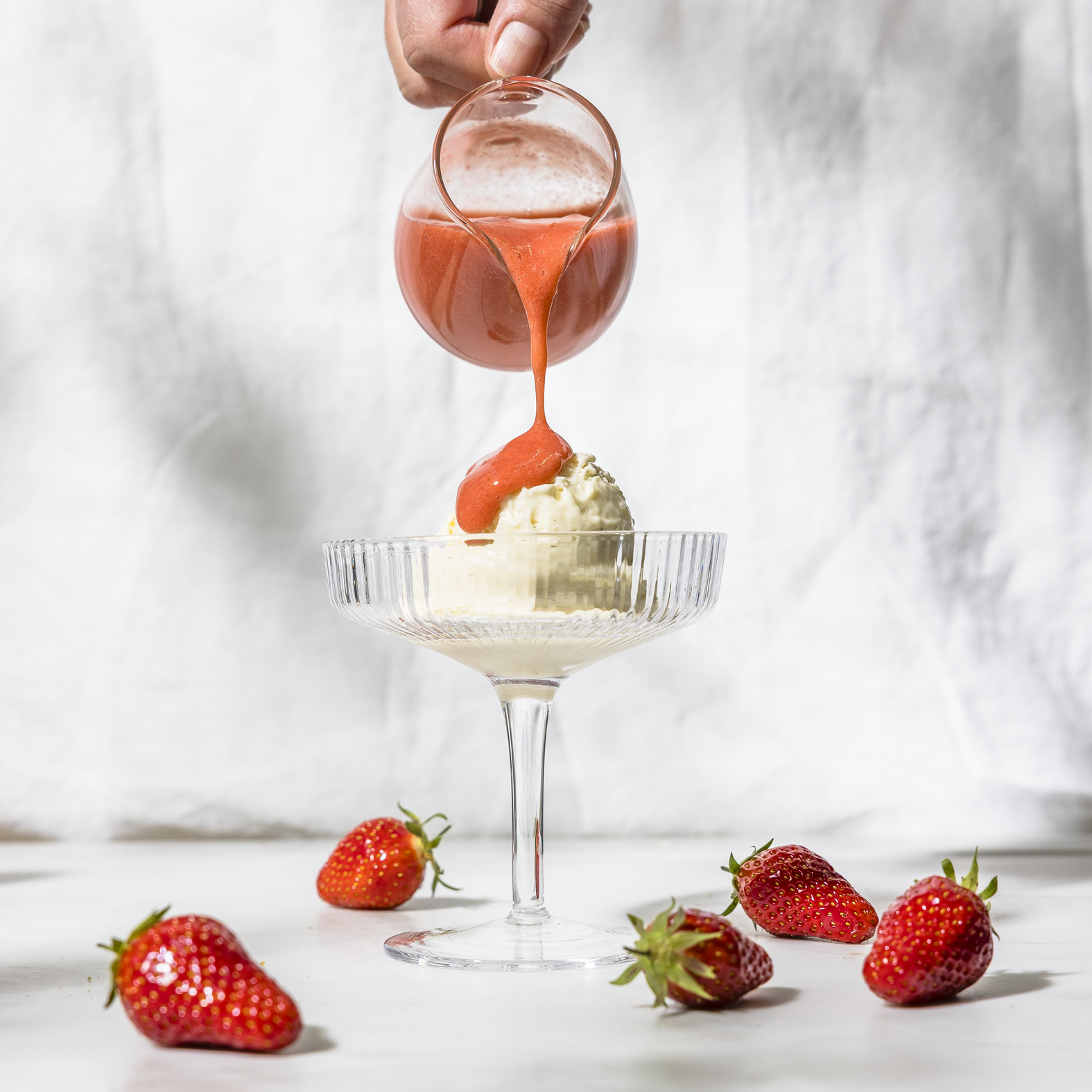 Coulis de fresa (cobertura de helado)