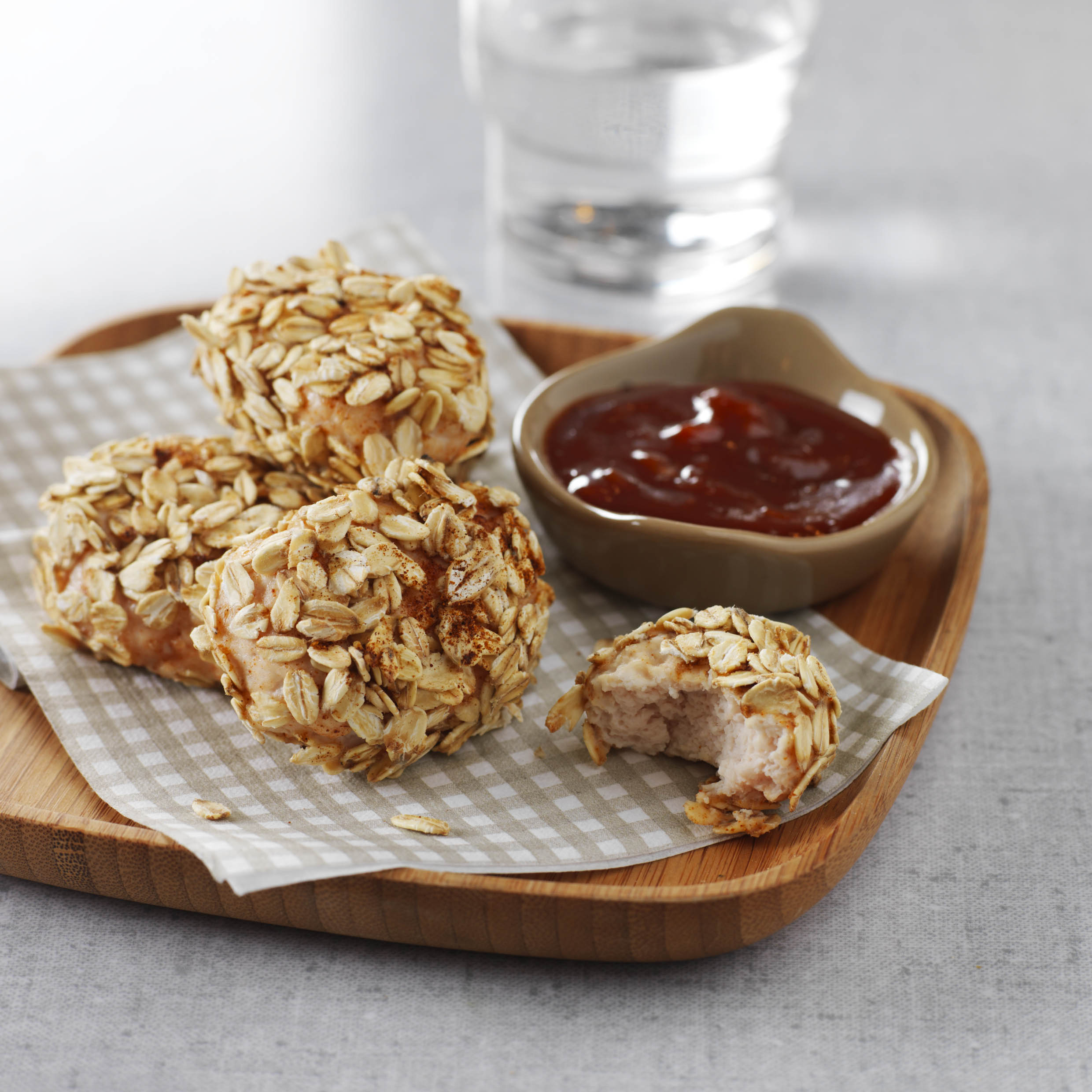 Nuggets de pollo con copos cereales