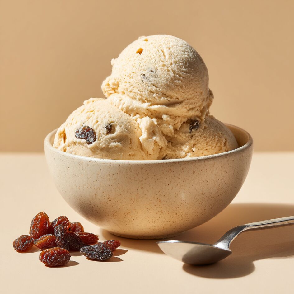 Gelato al rum e uvetta