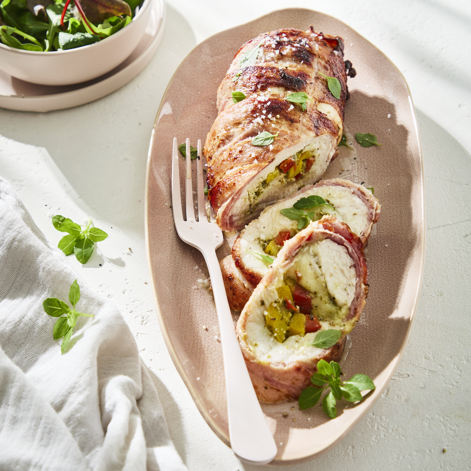 Rollitos de pollo rellenos