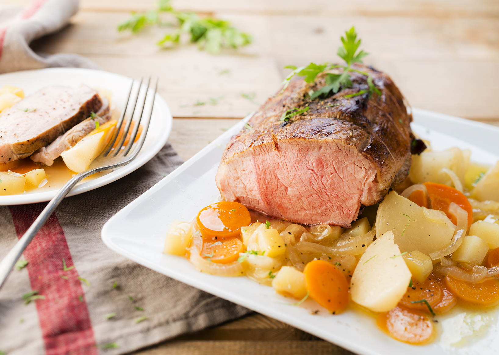 Lonza di vitello con verdure