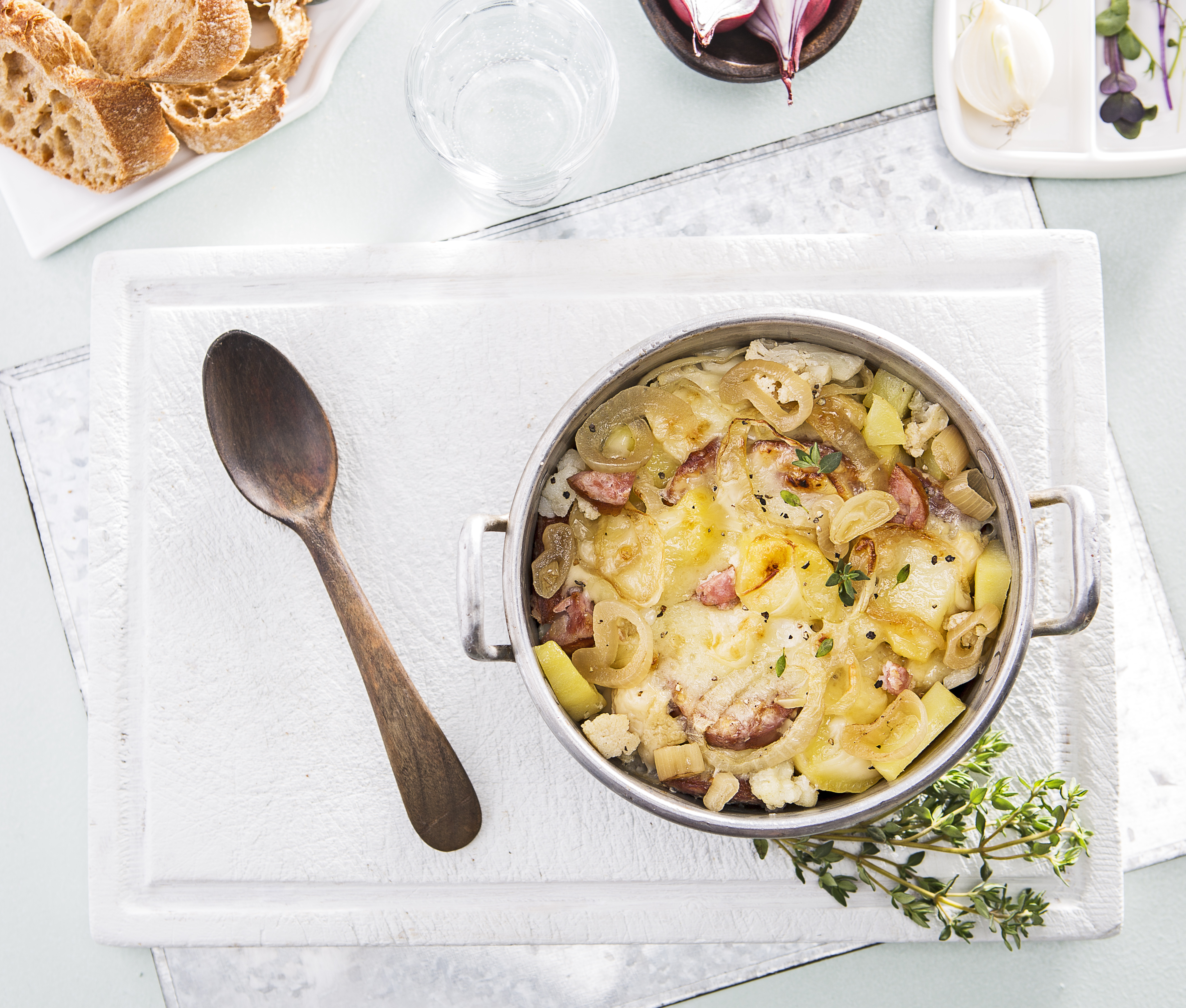 Couve flor gratinada com queijo Beaufort