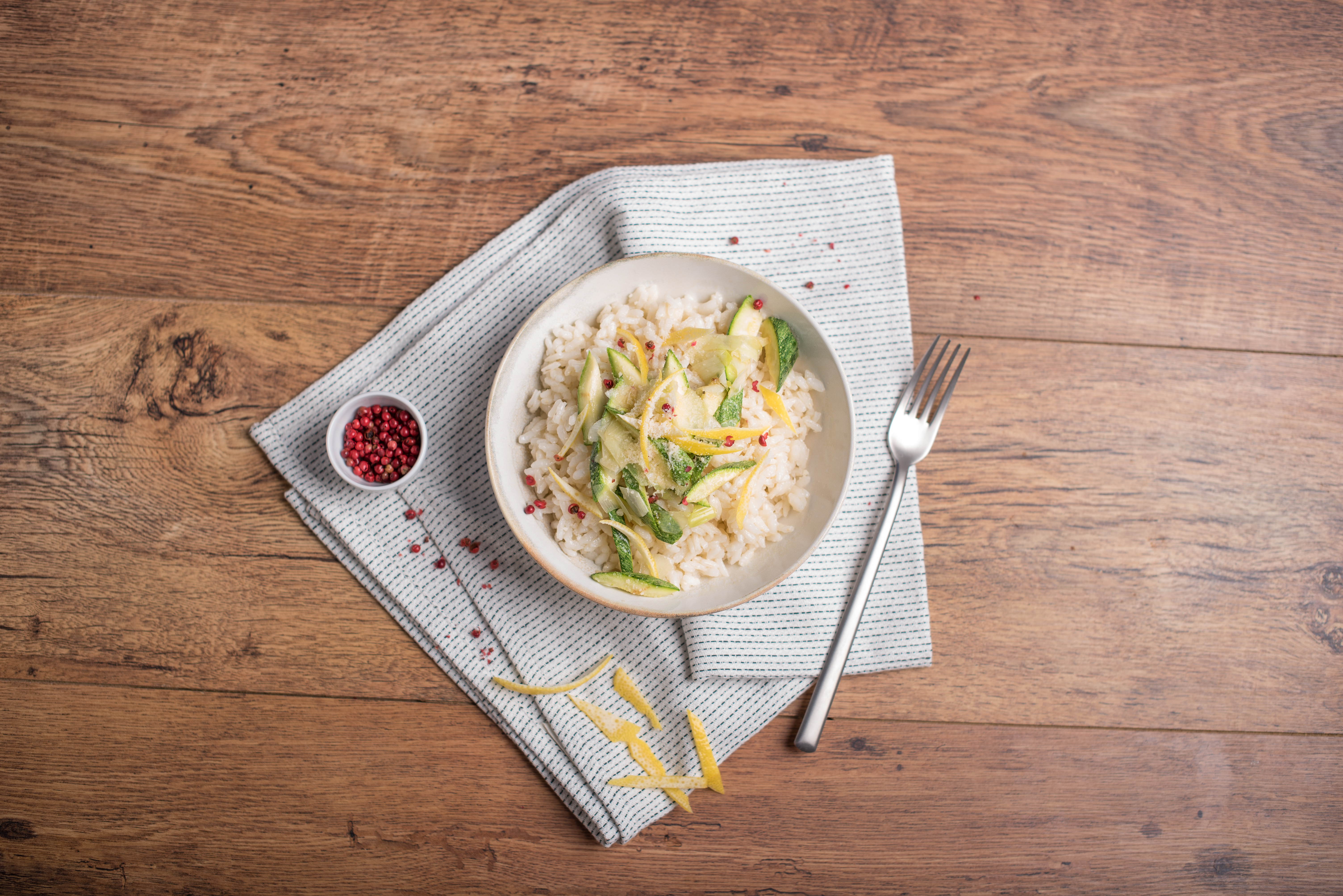 Riso pilaf alle zucchine e limone