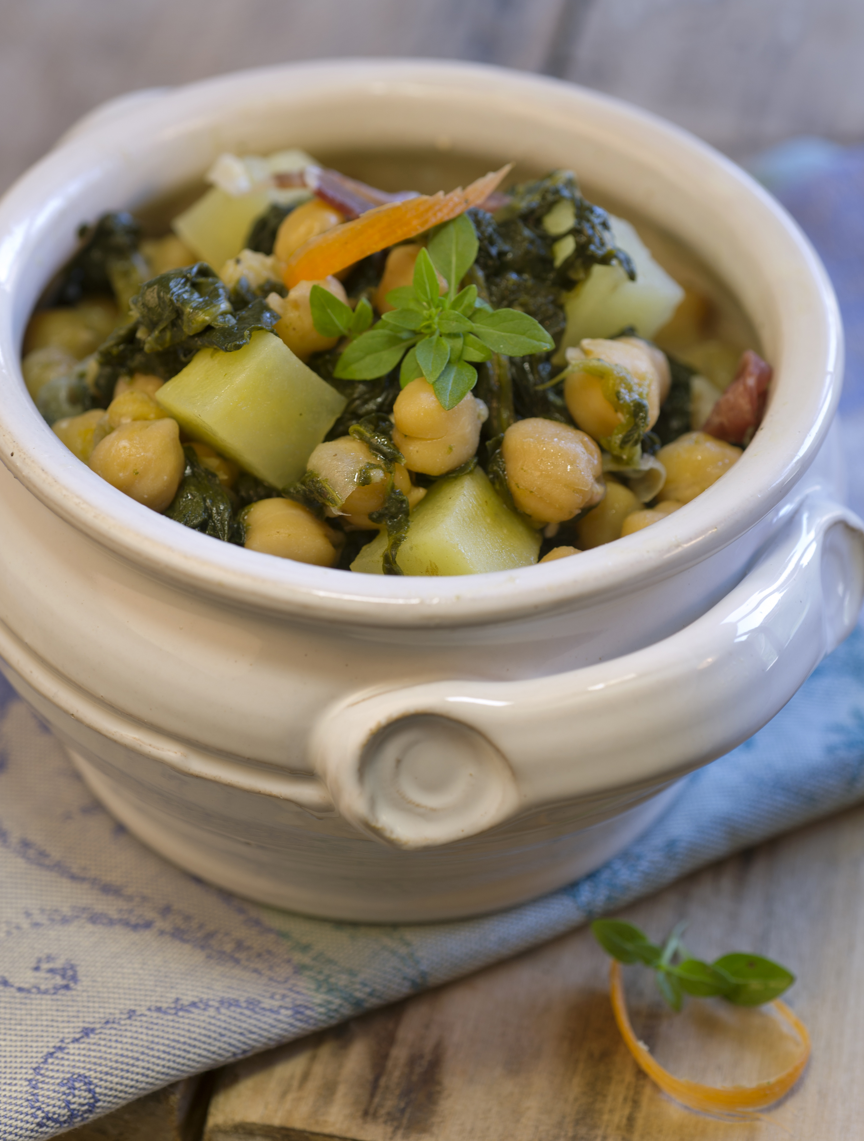 Garbanzos con espinacas
