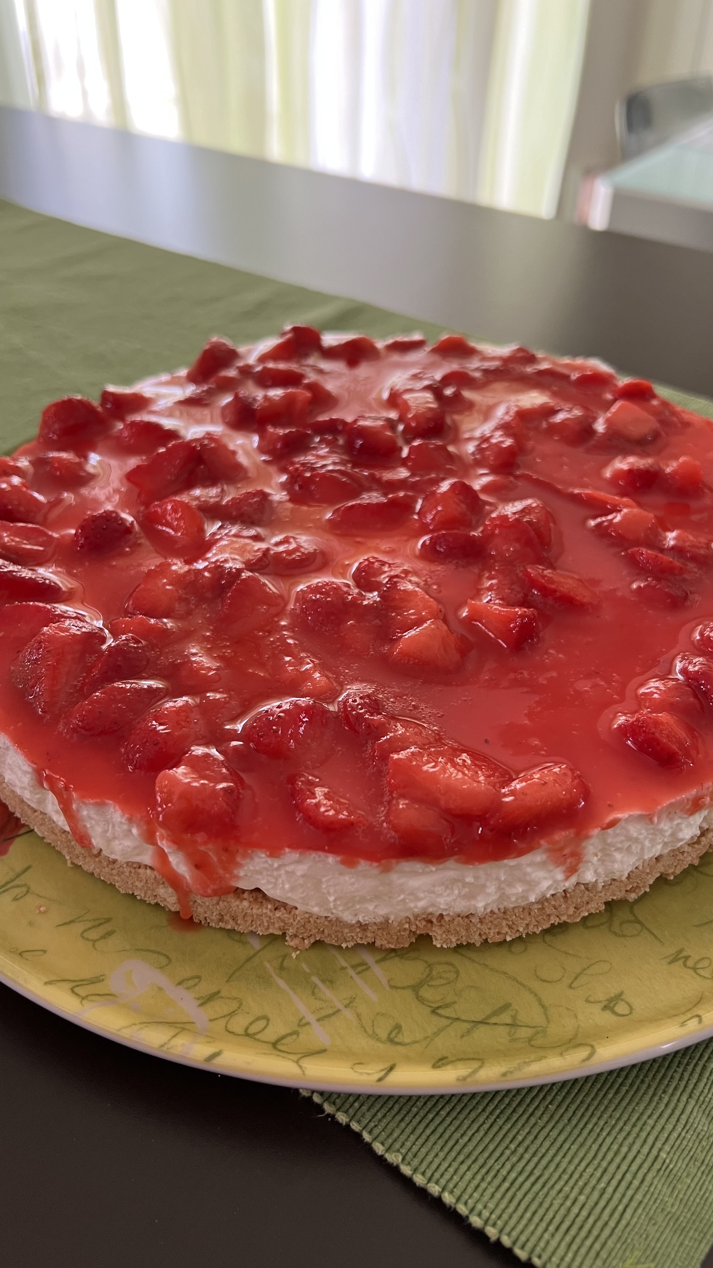 Cheesecake alle fragole senza gelatina