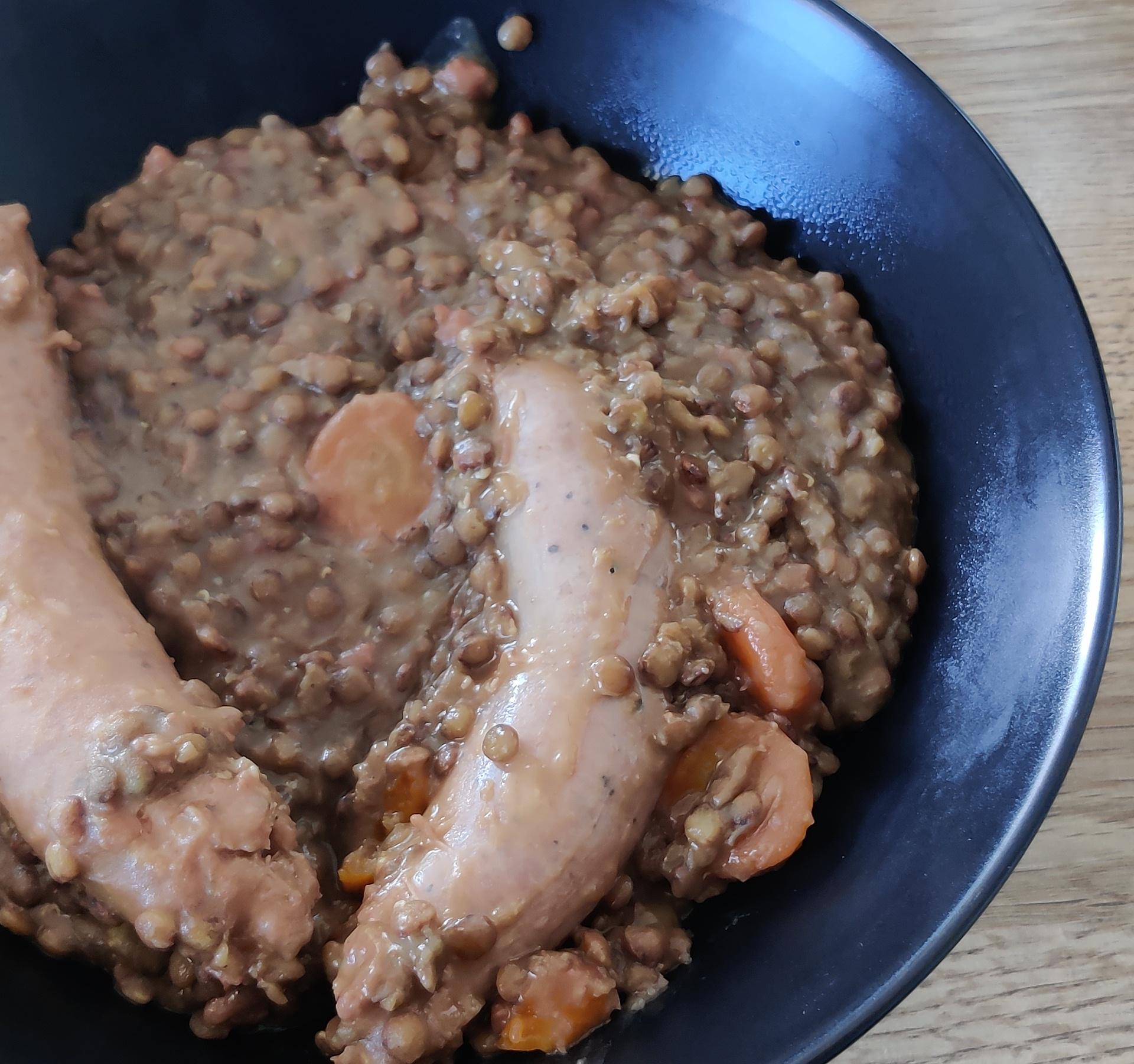 Lentilles saucisses - Recette Cookeo | Moulinex
