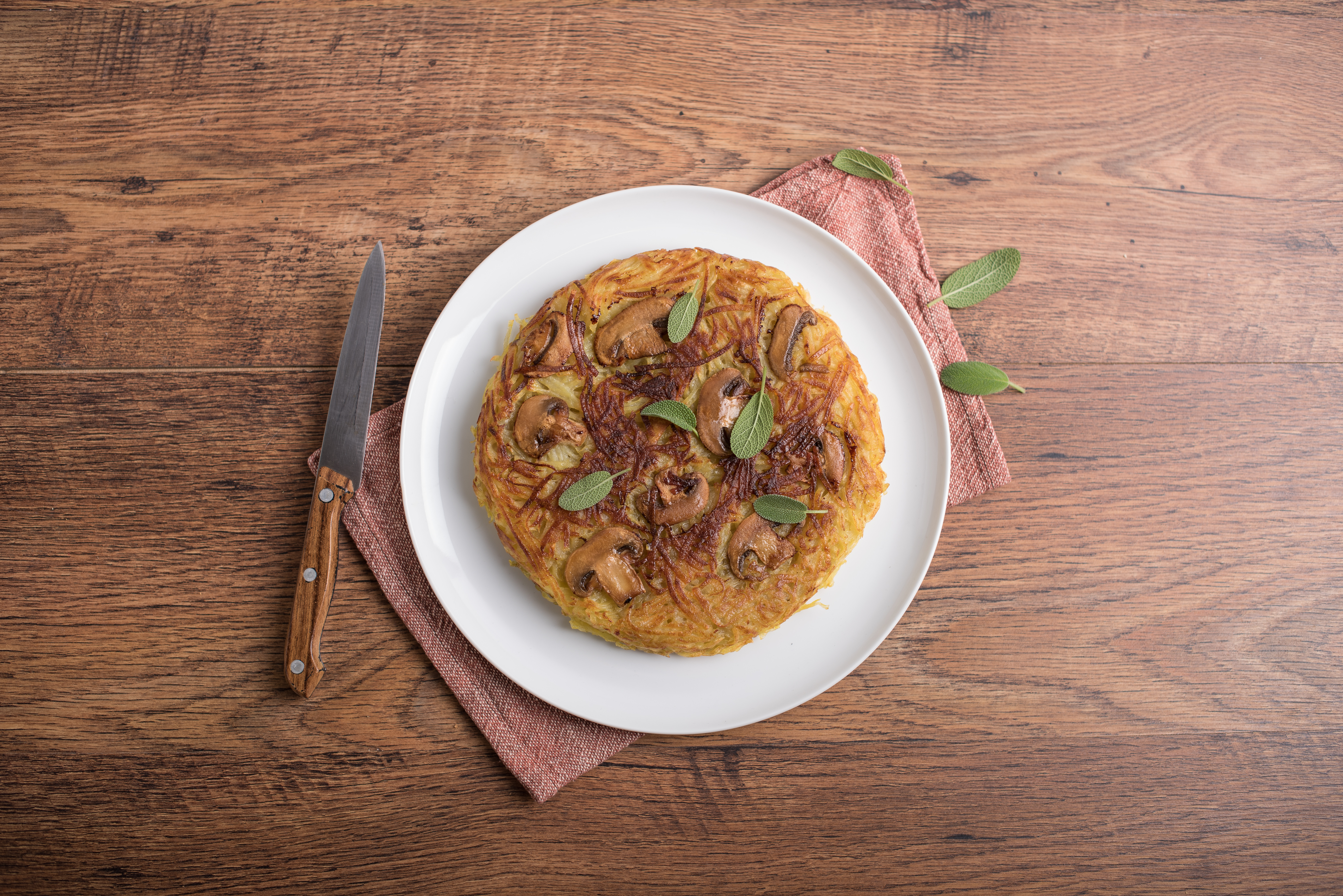 Rosti di patate e funghi