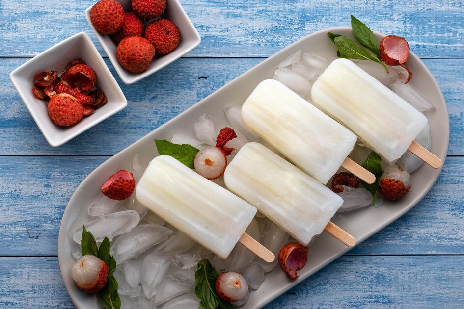 Sorbetto litchi e menta