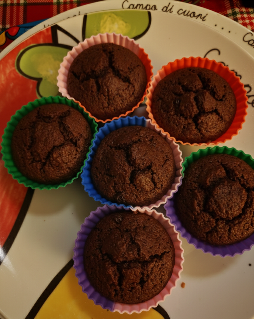 Muffin integrali arachidi e cioccolato