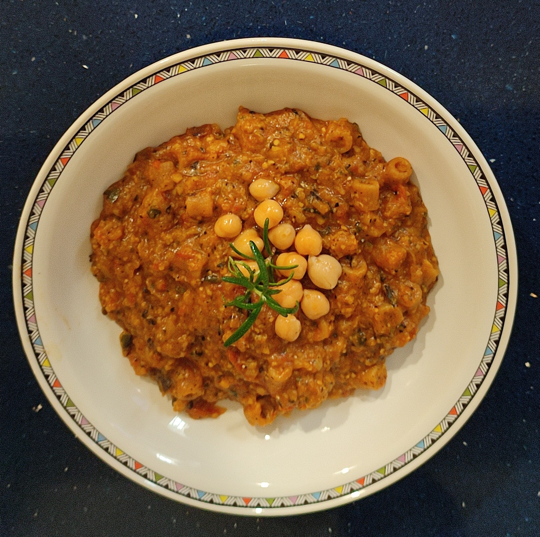 Pasta Ceci e Verdure grigliate
