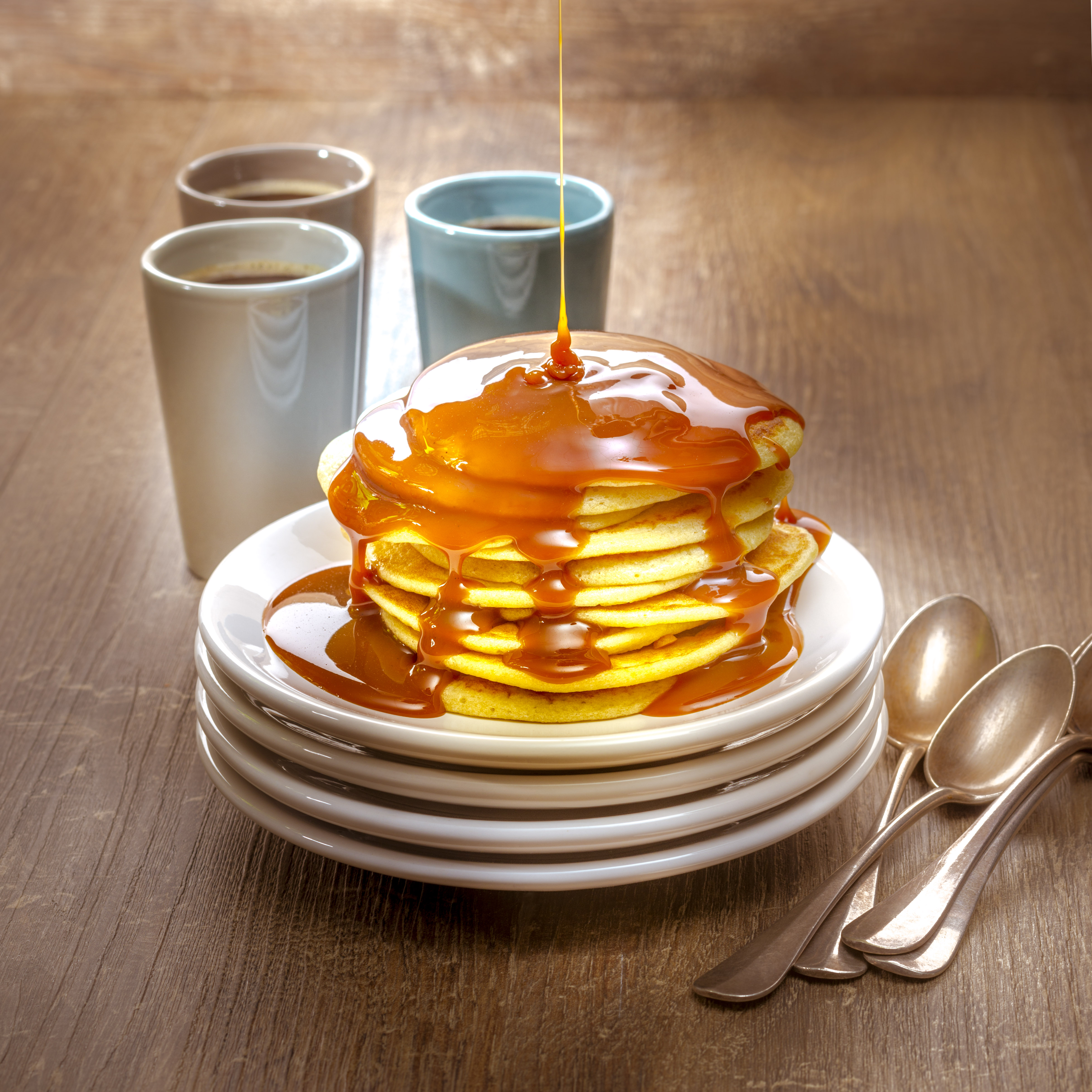 Pancakes y dulce de leche
