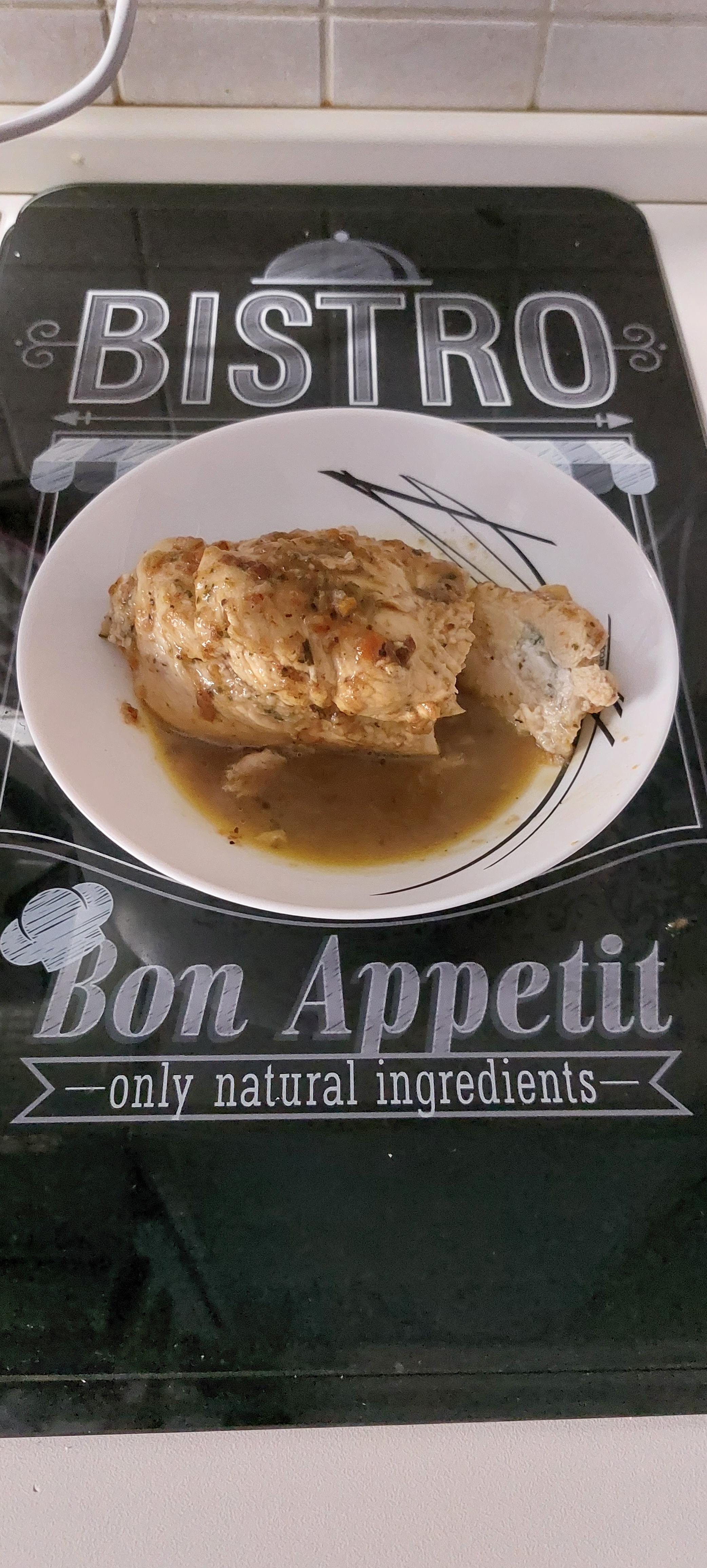 Tasca di pollo ripiena