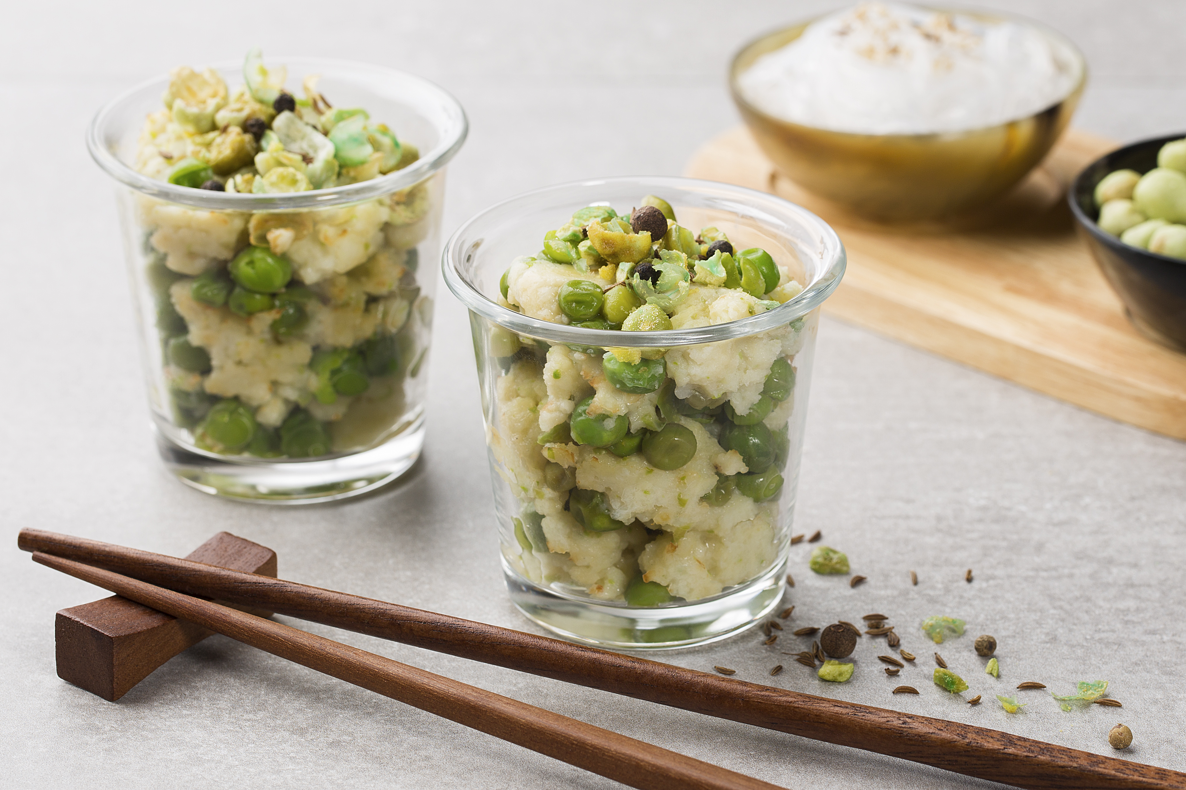 Fisch-Gläschen mit Wasabi