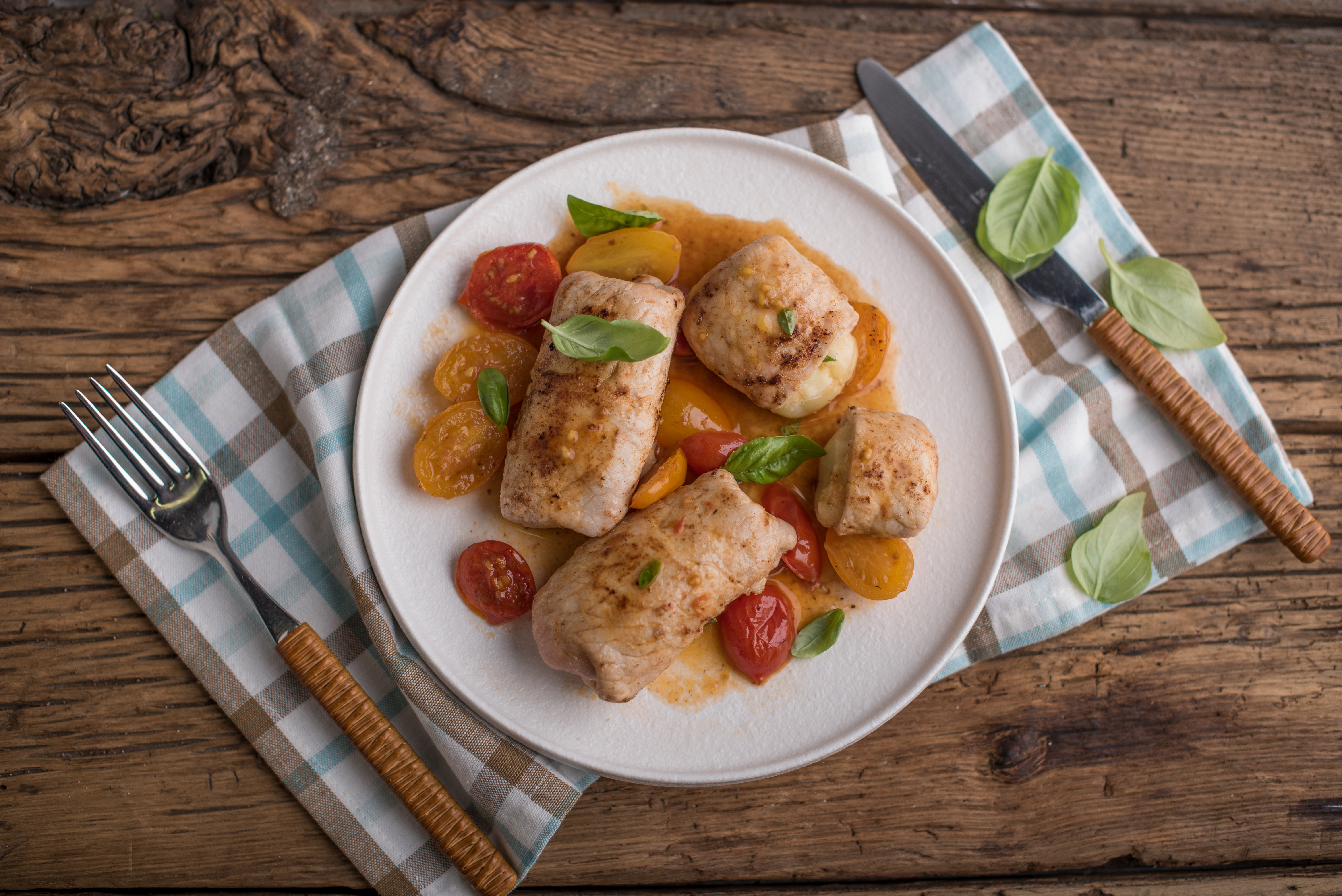 Involtini lonza mozzarella