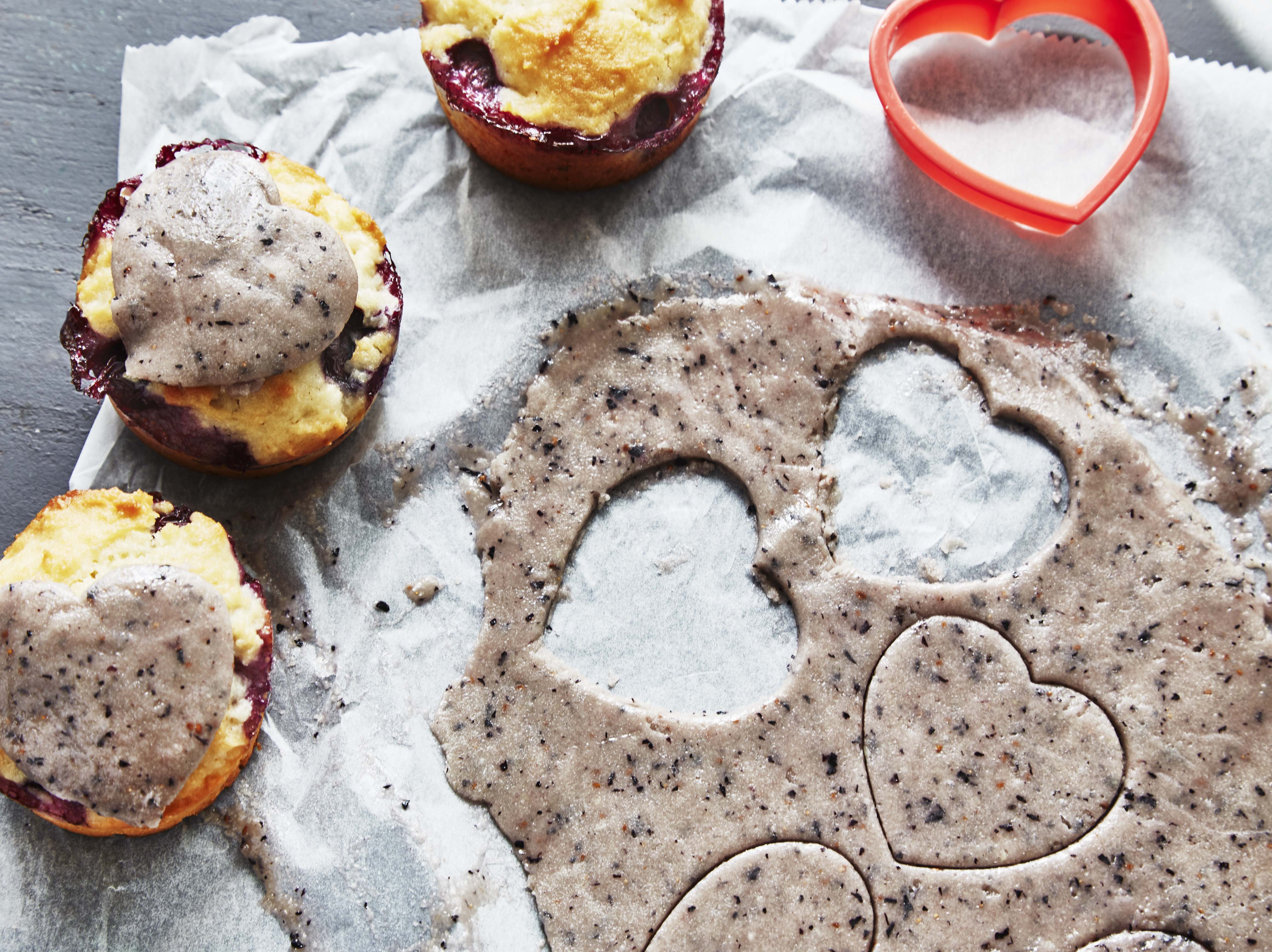 Vegane Blaubeer-Mandel-Cupcakes