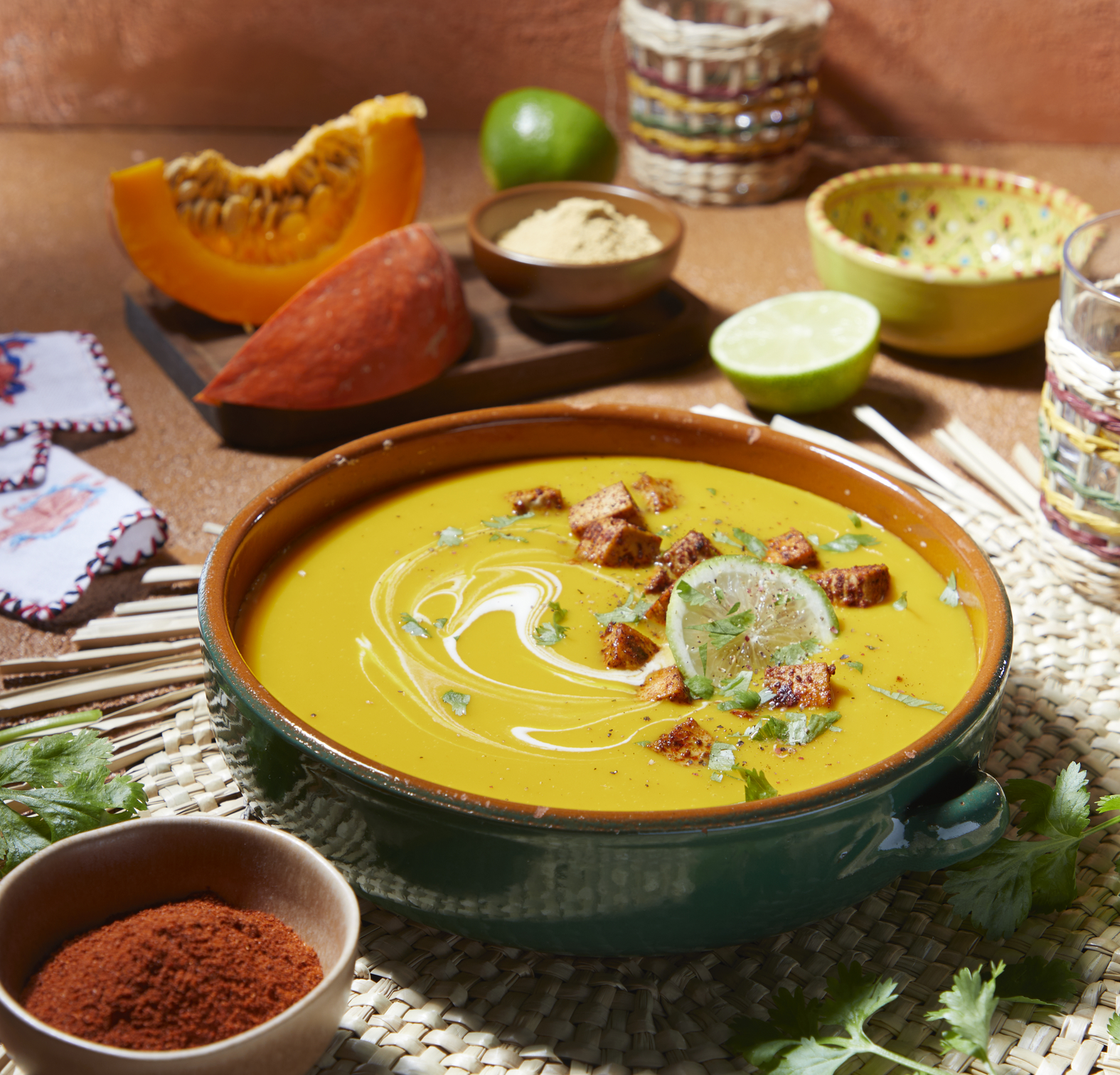 Mexicaanse pompoen soep