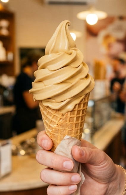 Gelato all nocciola e cacao