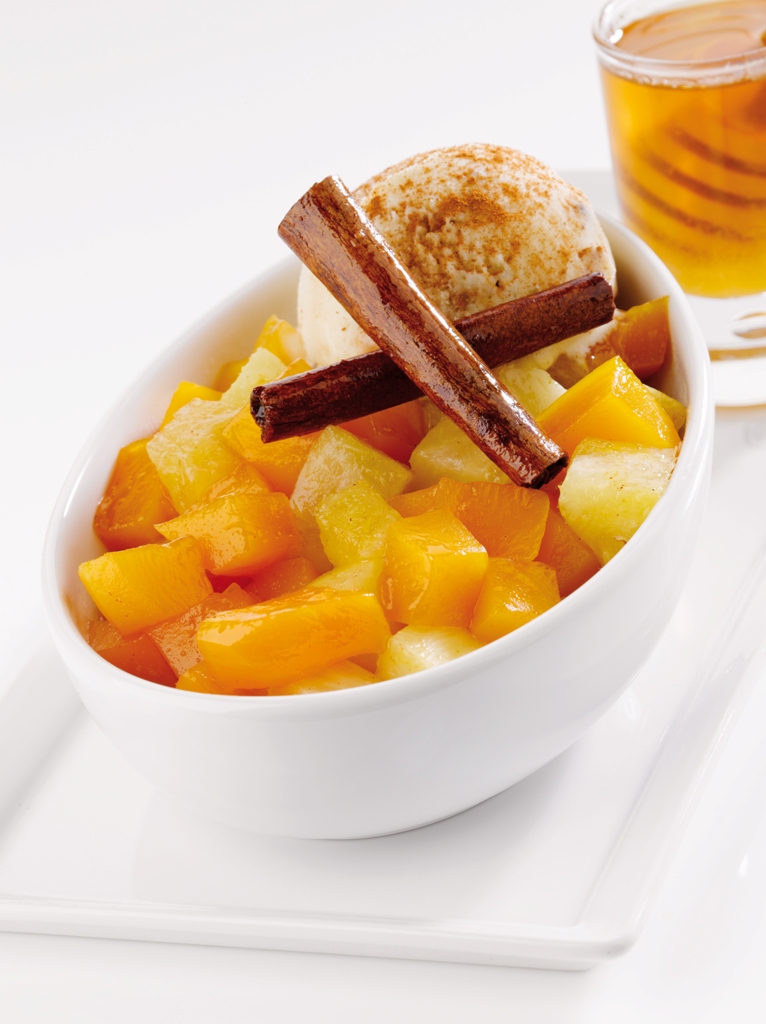 Gebackene Ananas und Mangos