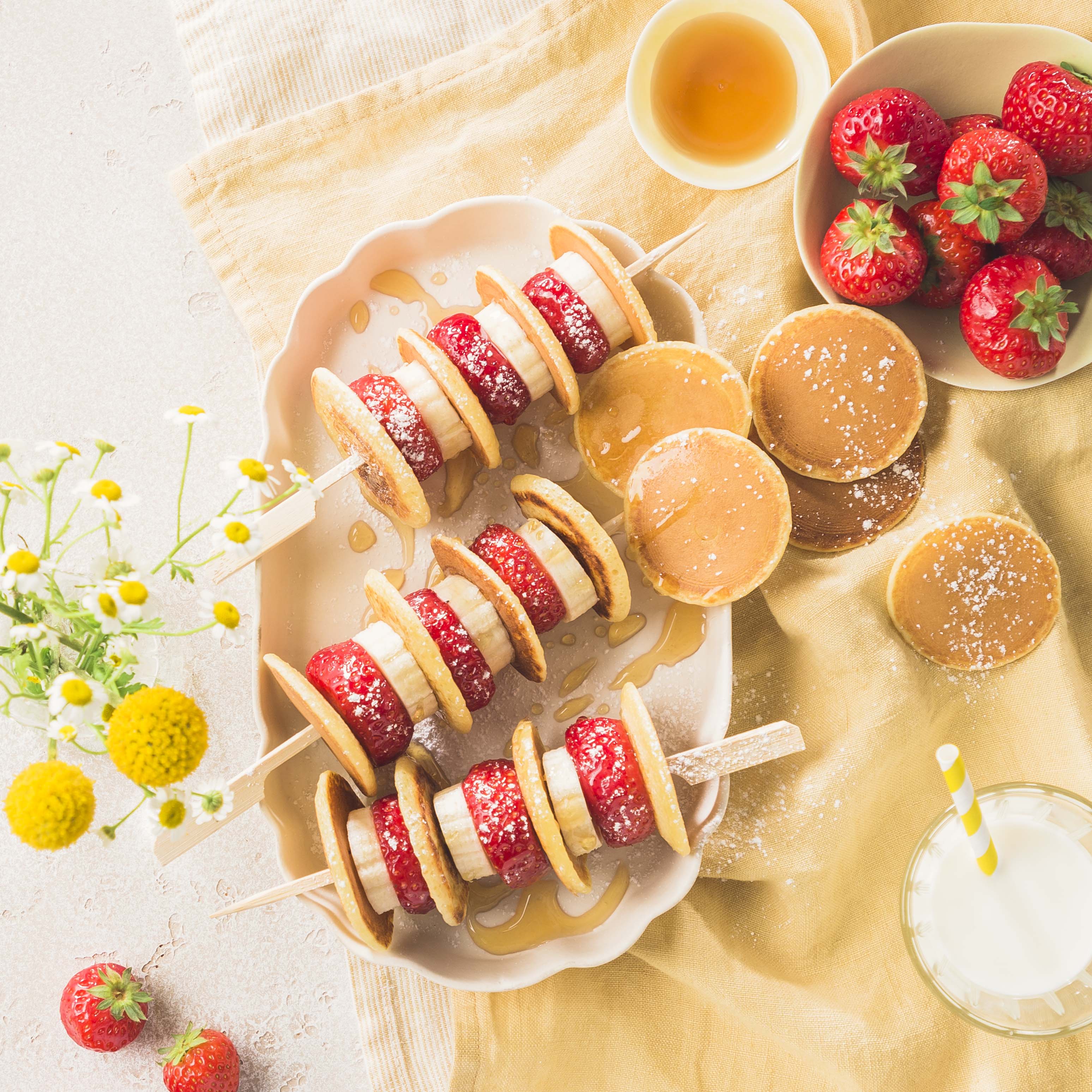 Pinchos de tortitas
