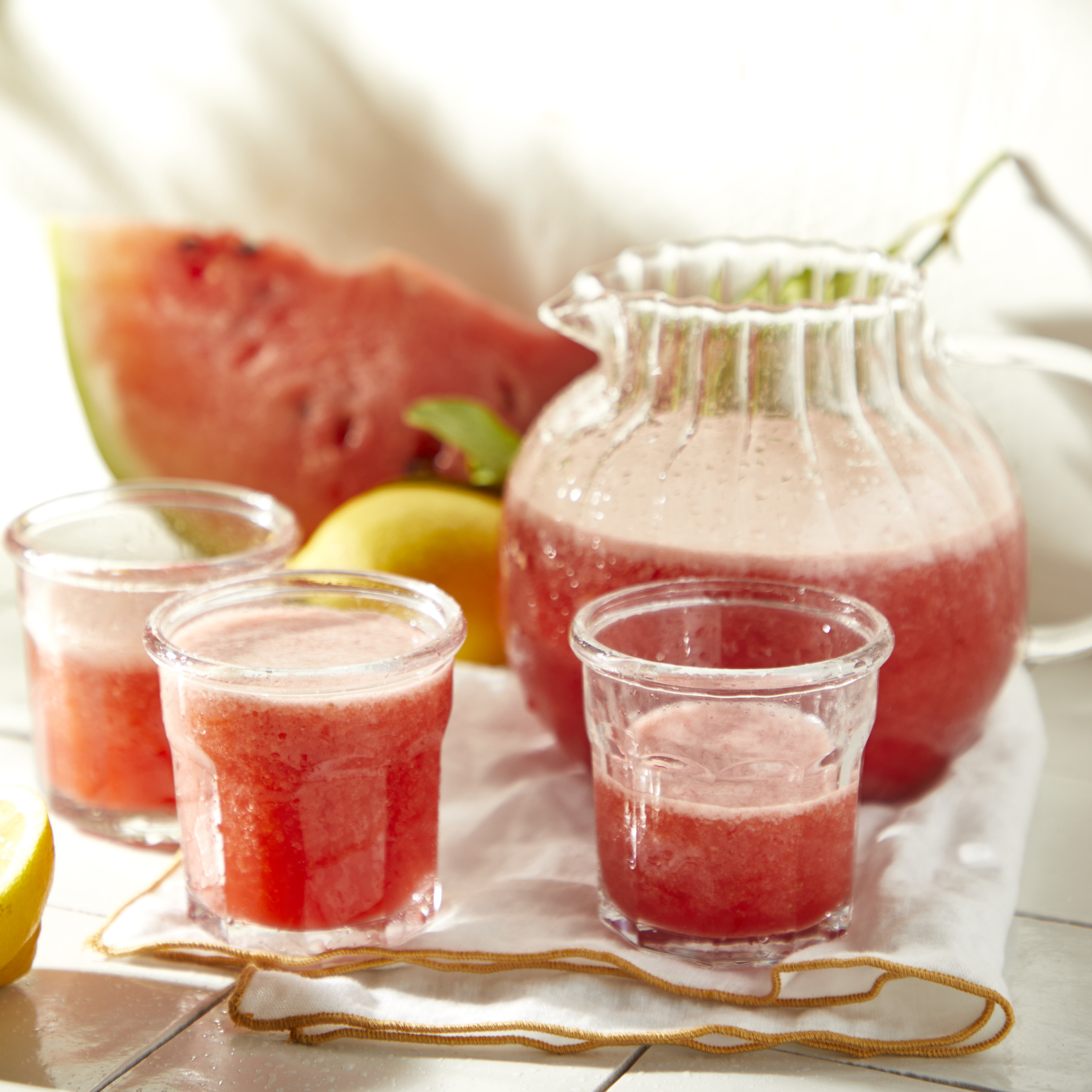Zumo de sandía y fresa
