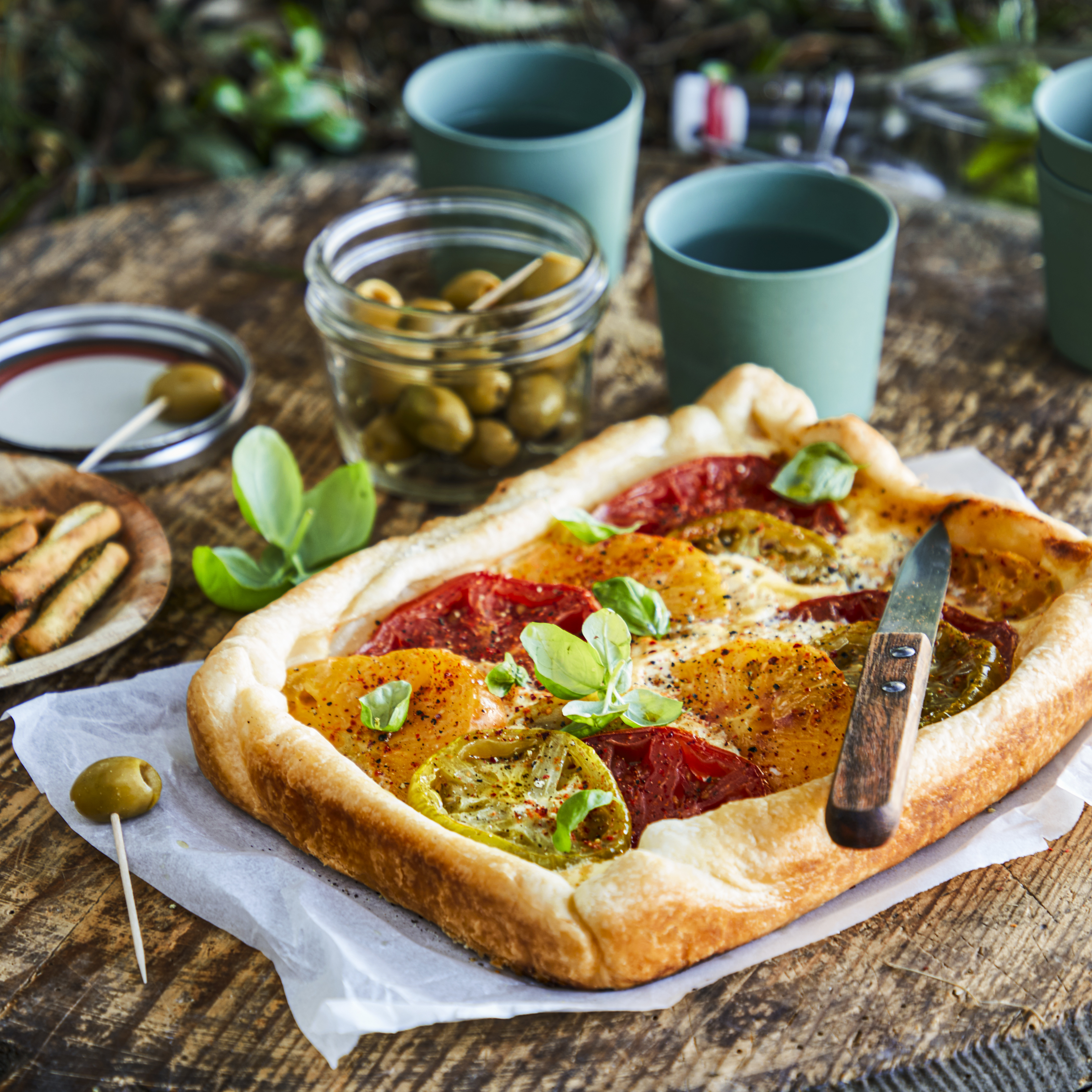 Tarte Aux Tomates Tricolores