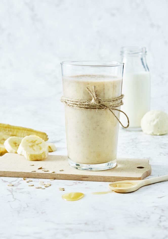 Romige bananenmilkshake