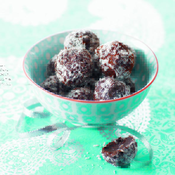 Trufas de chocolate y castañas