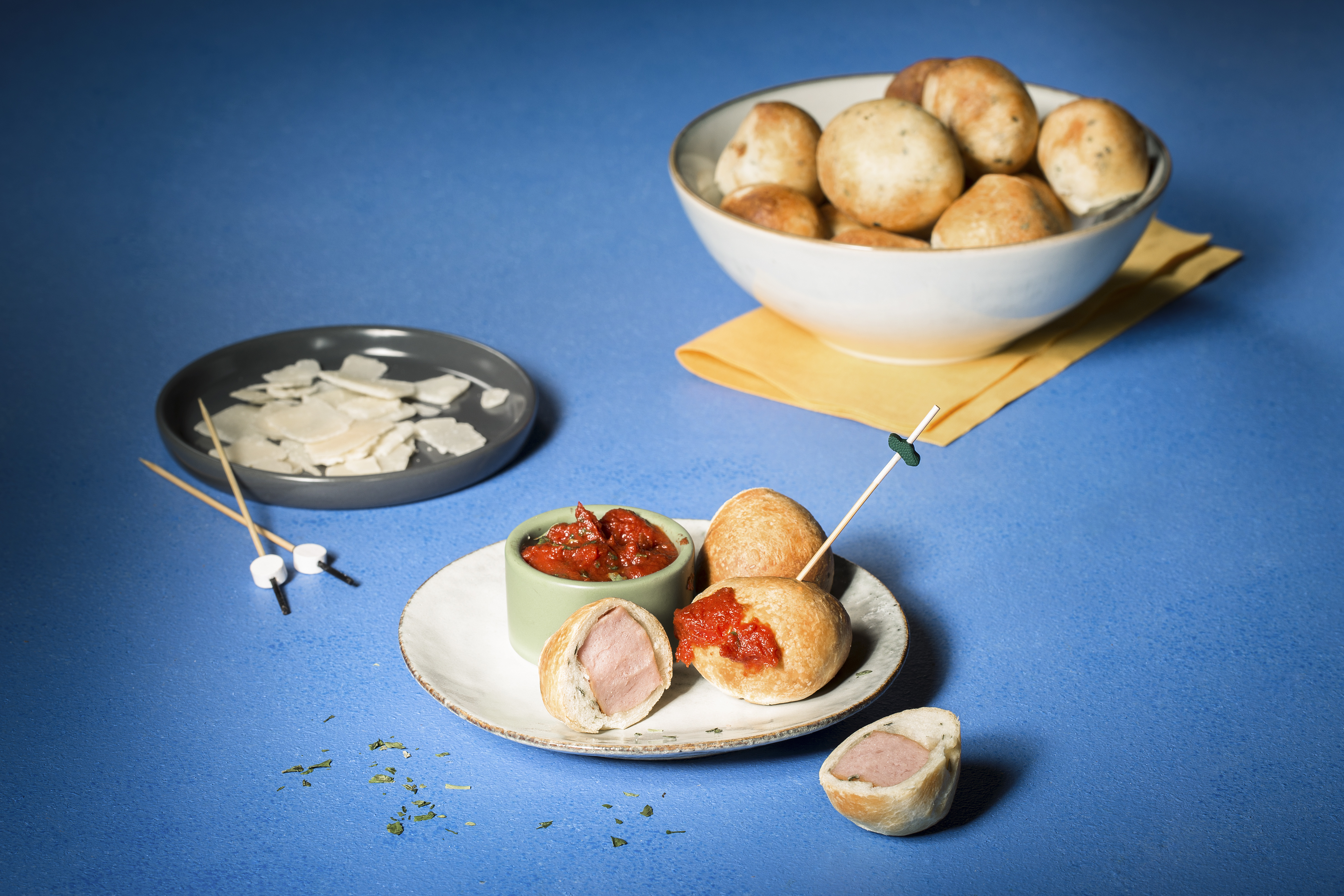 Pizzabällchen mit Würstchen