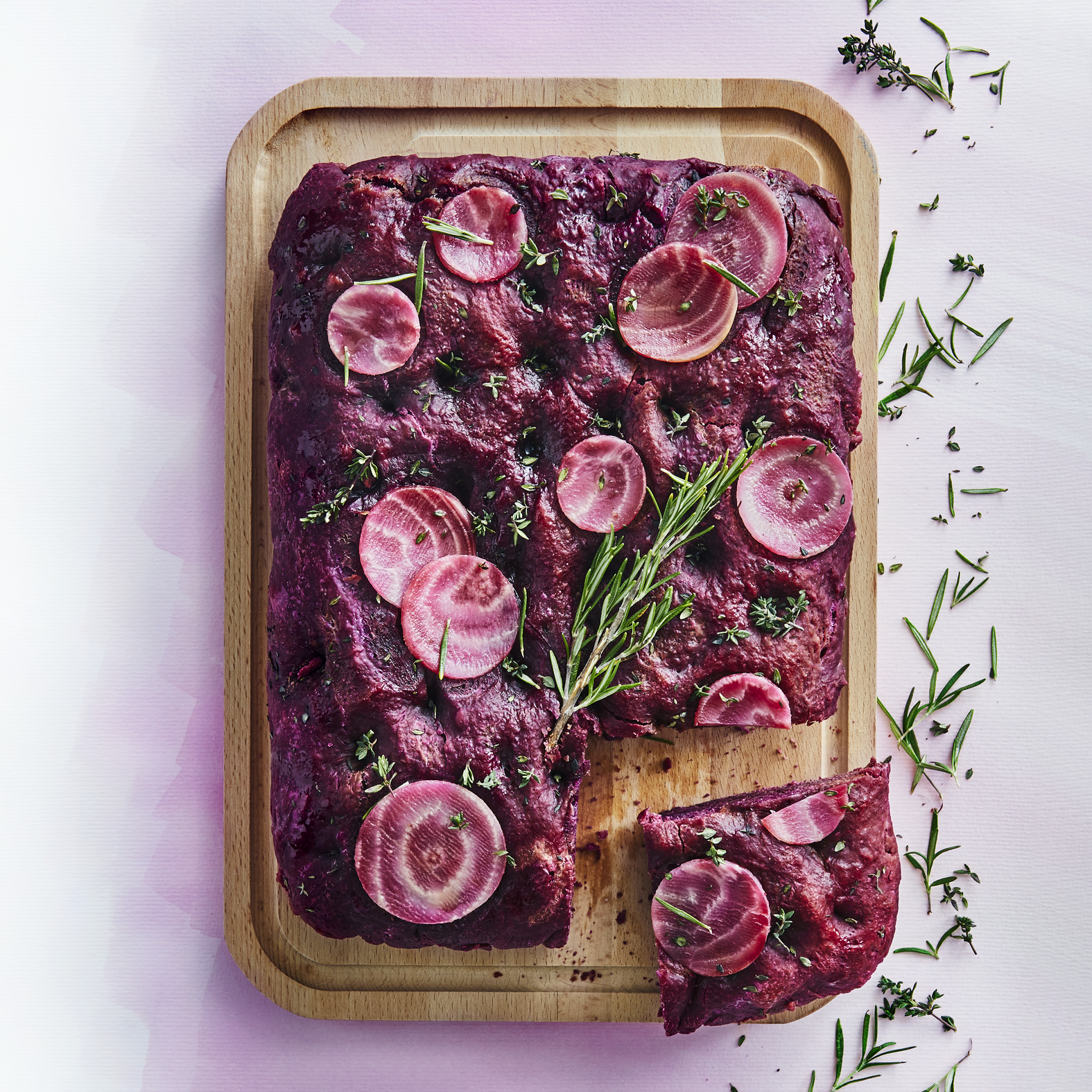 Focaccia de remolacha