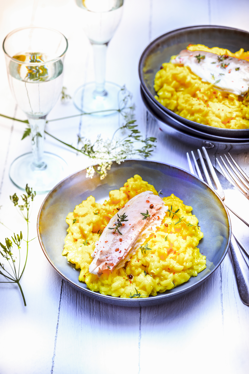 Risotto con orata e zafferano