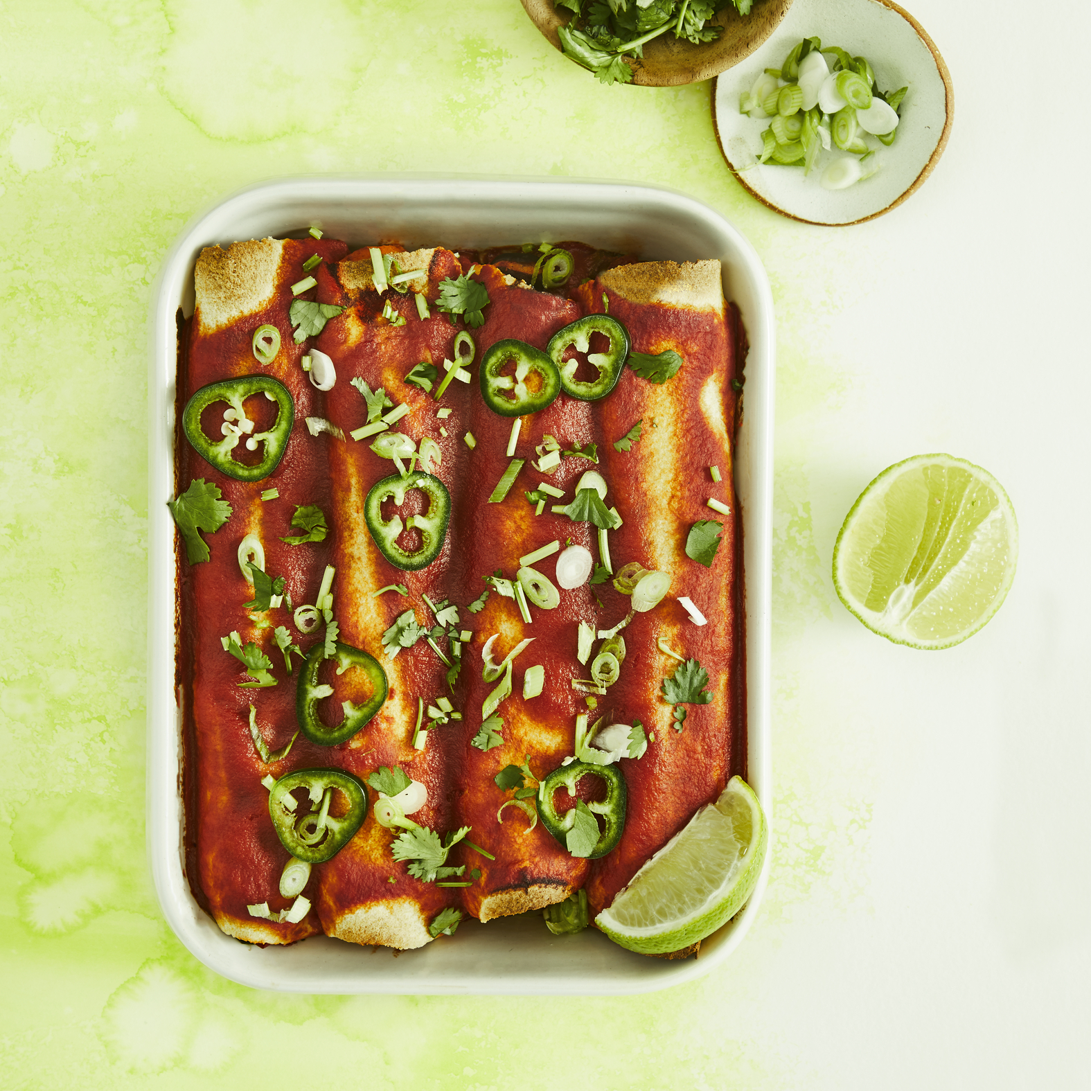 Enchiladas veganas de boniato