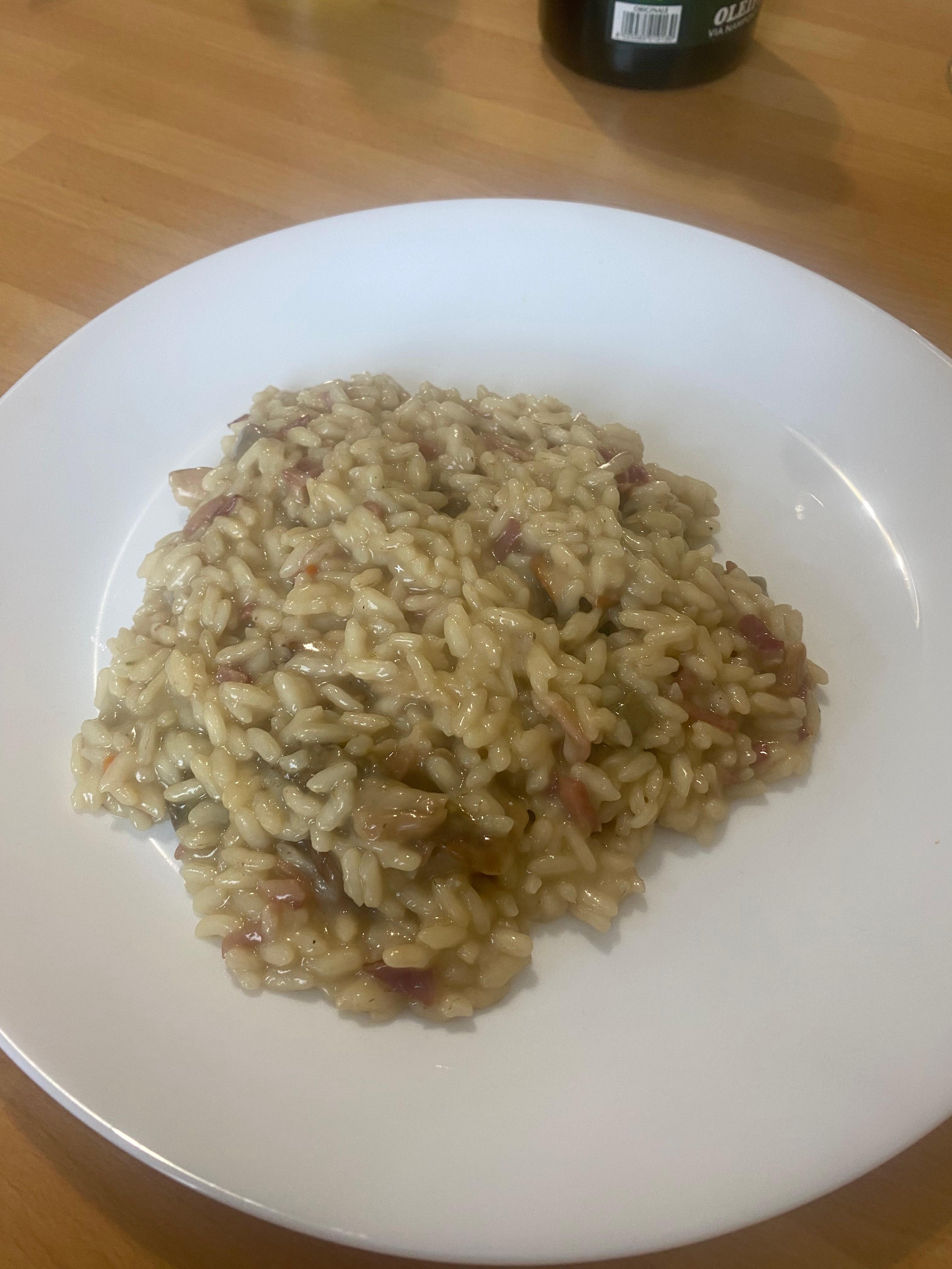 Risotto porcini e speck