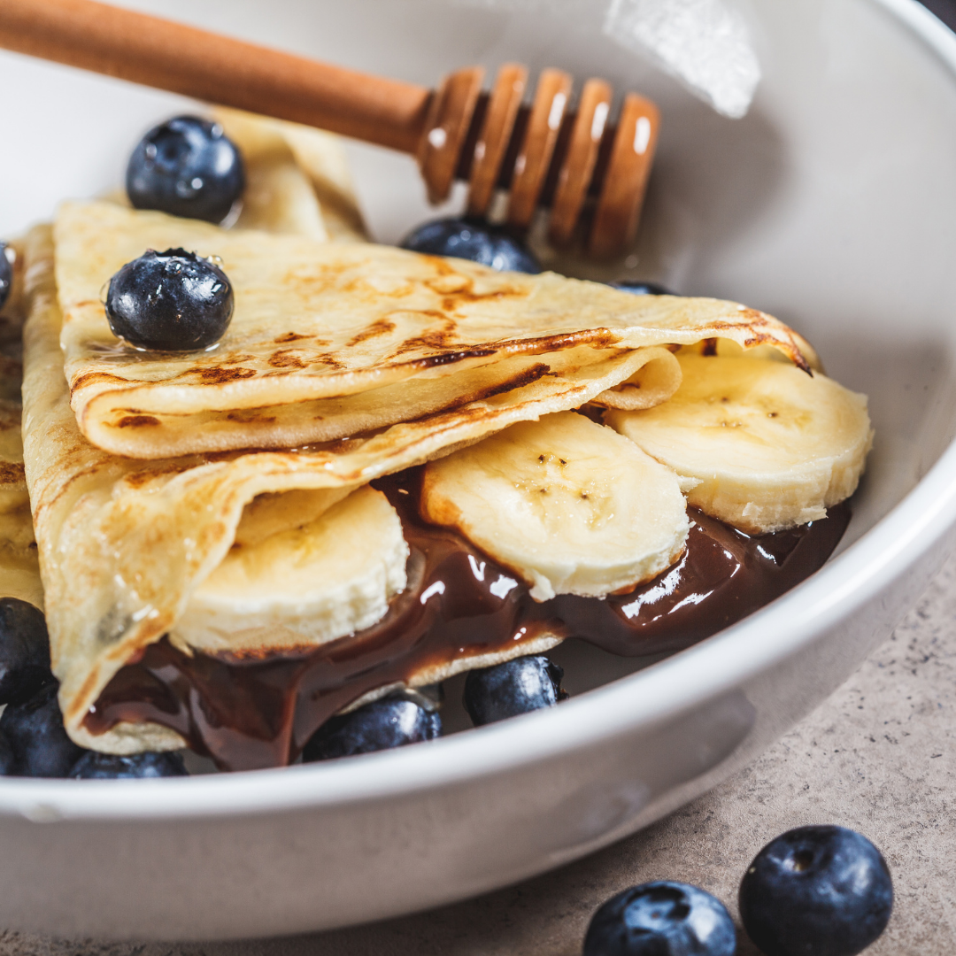 Chocolade-banaan pannenkoek