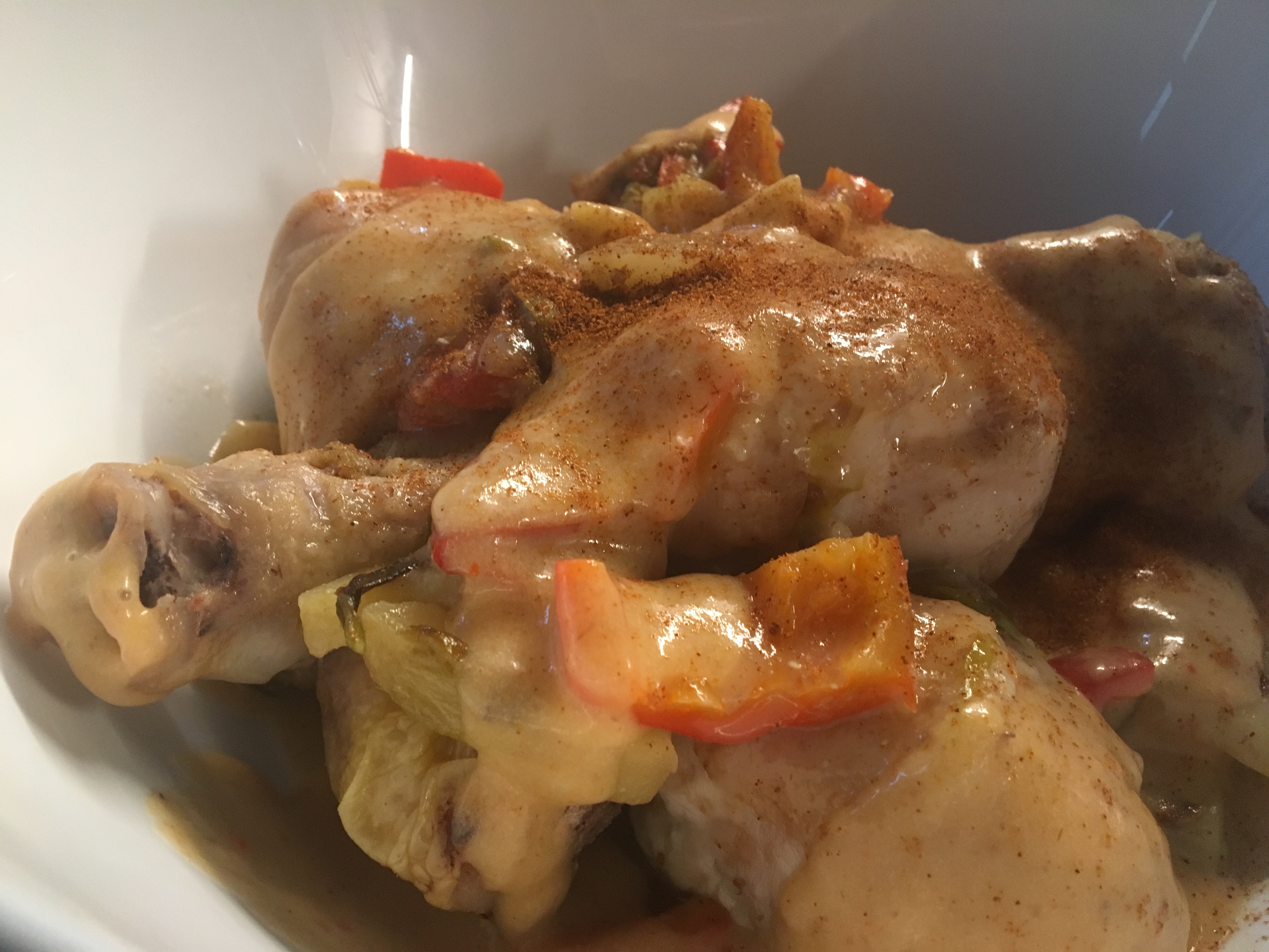 COSCE DI POLLO PEPERONI E PATATE