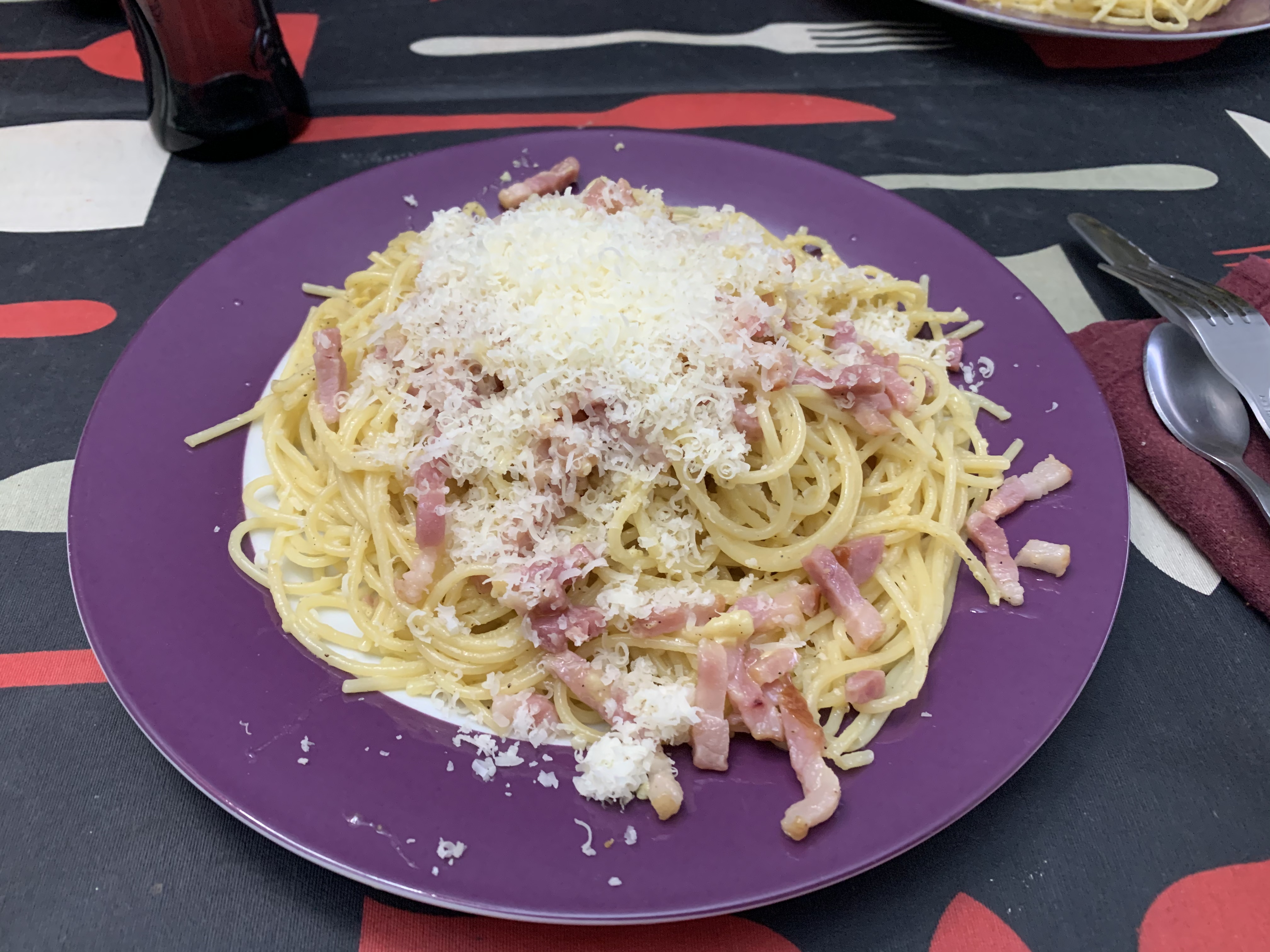 Spaghettis a la carbonara