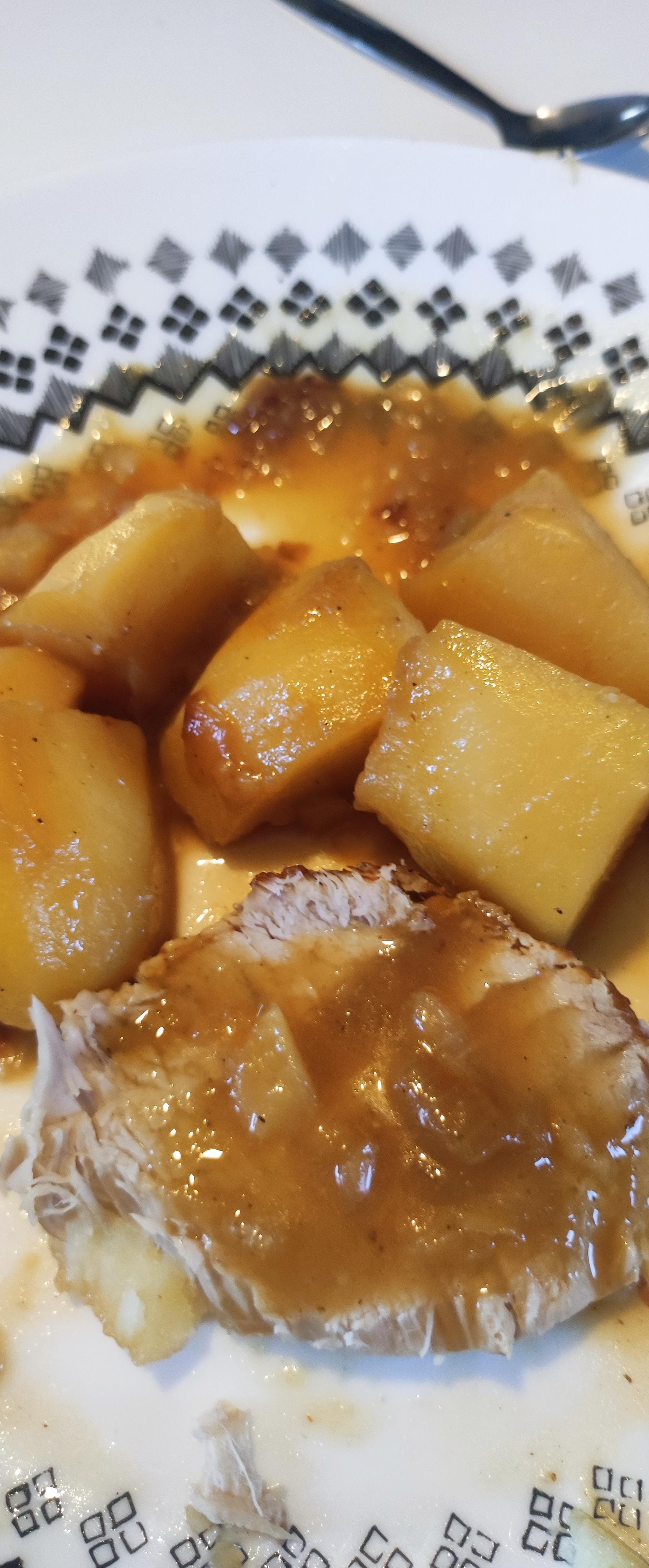 Rôti de porc saumuré fumé et pommes de terre - Recette Cookeo | Moulinex