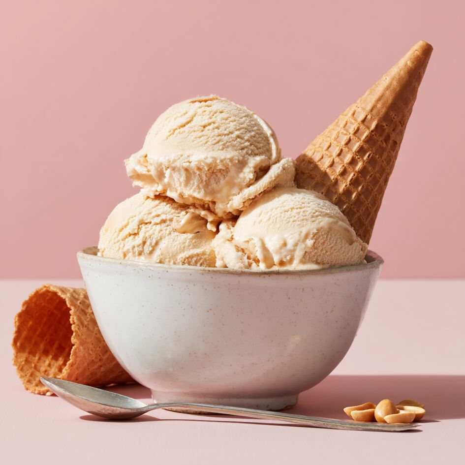 Proteineis mit Erdnussbutter