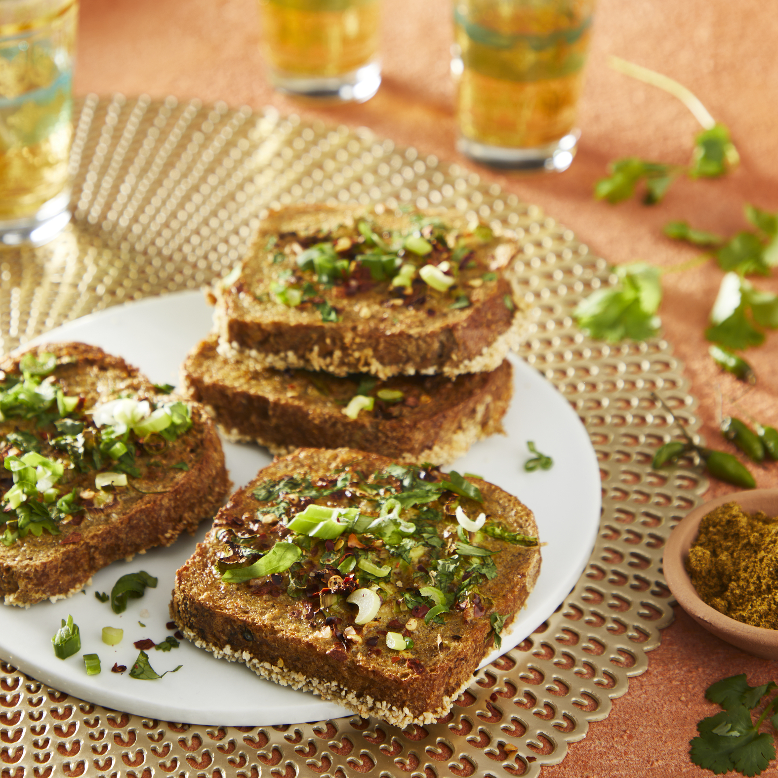 Hartige masala wentelteefjes