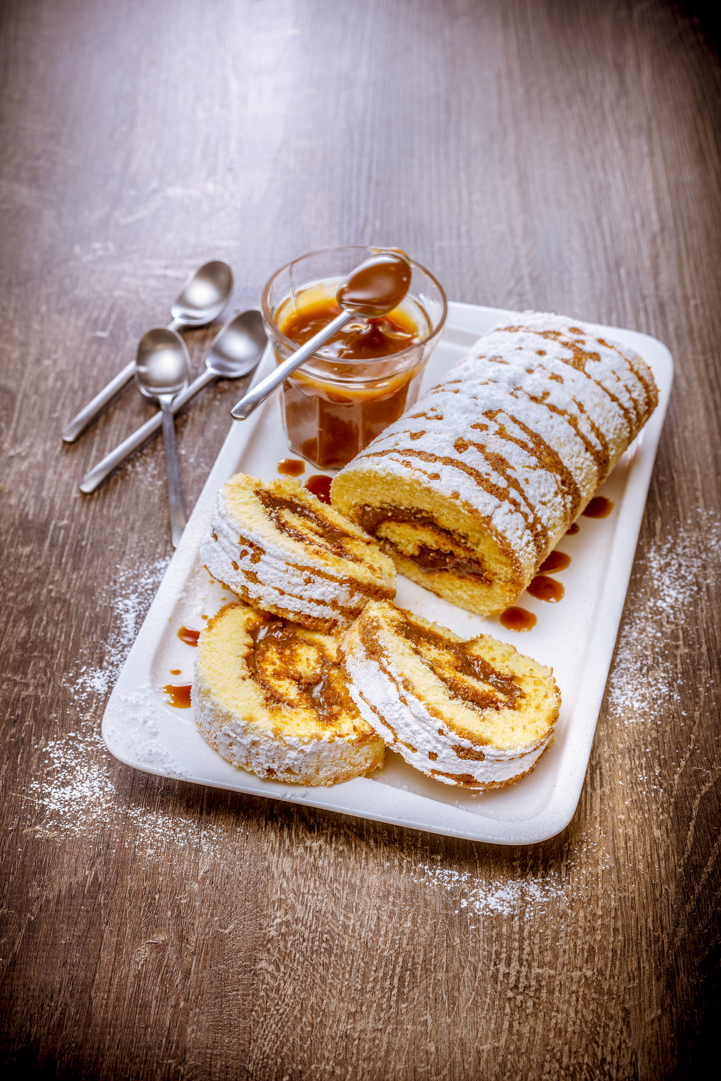 Brazo de gitano con dulce de leche