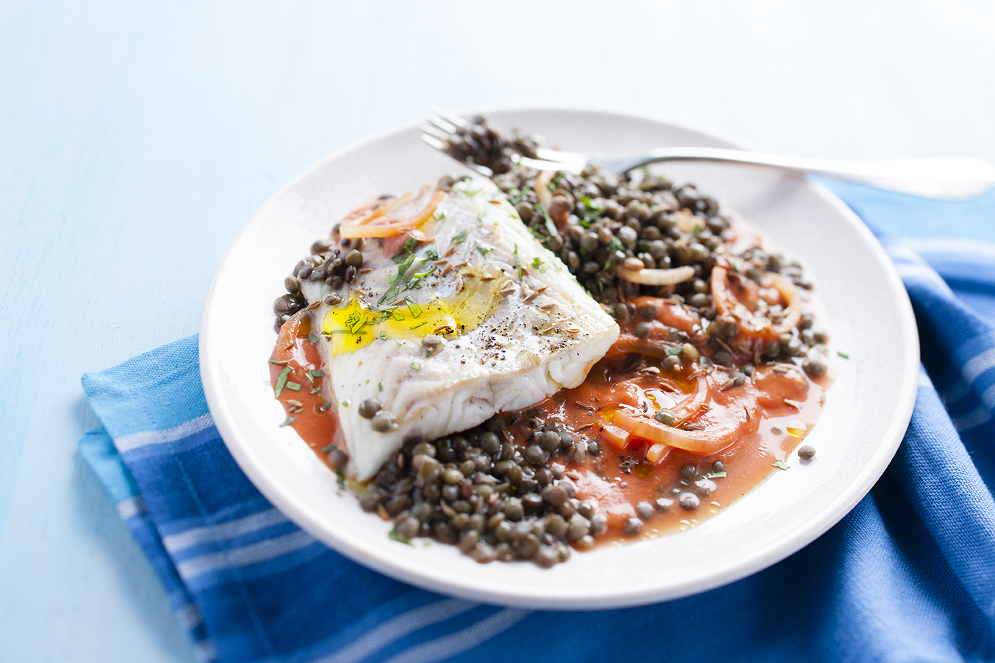 Bacalao con lentejas